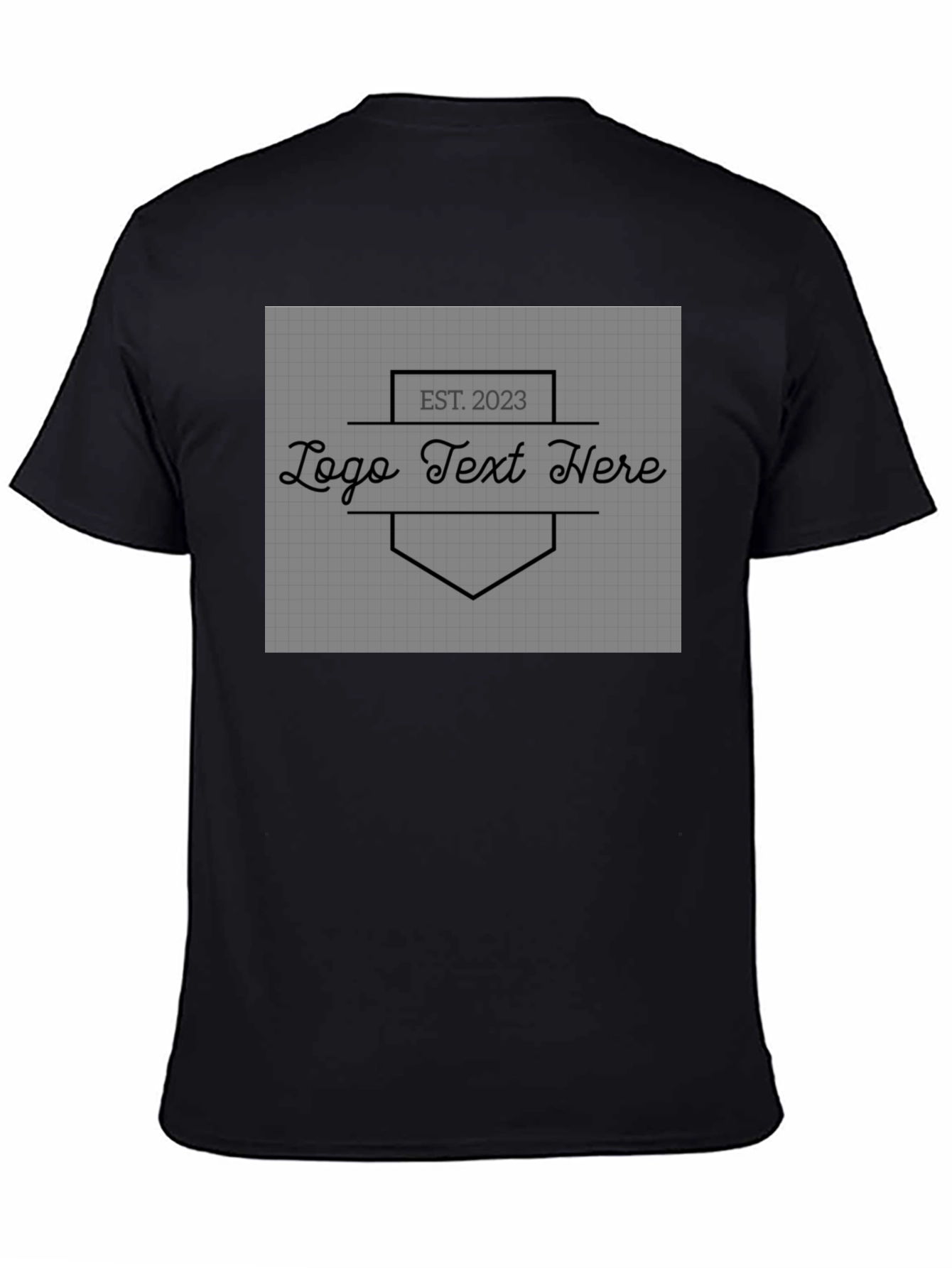 Customizable Logo Black T-Shirt - Unisex