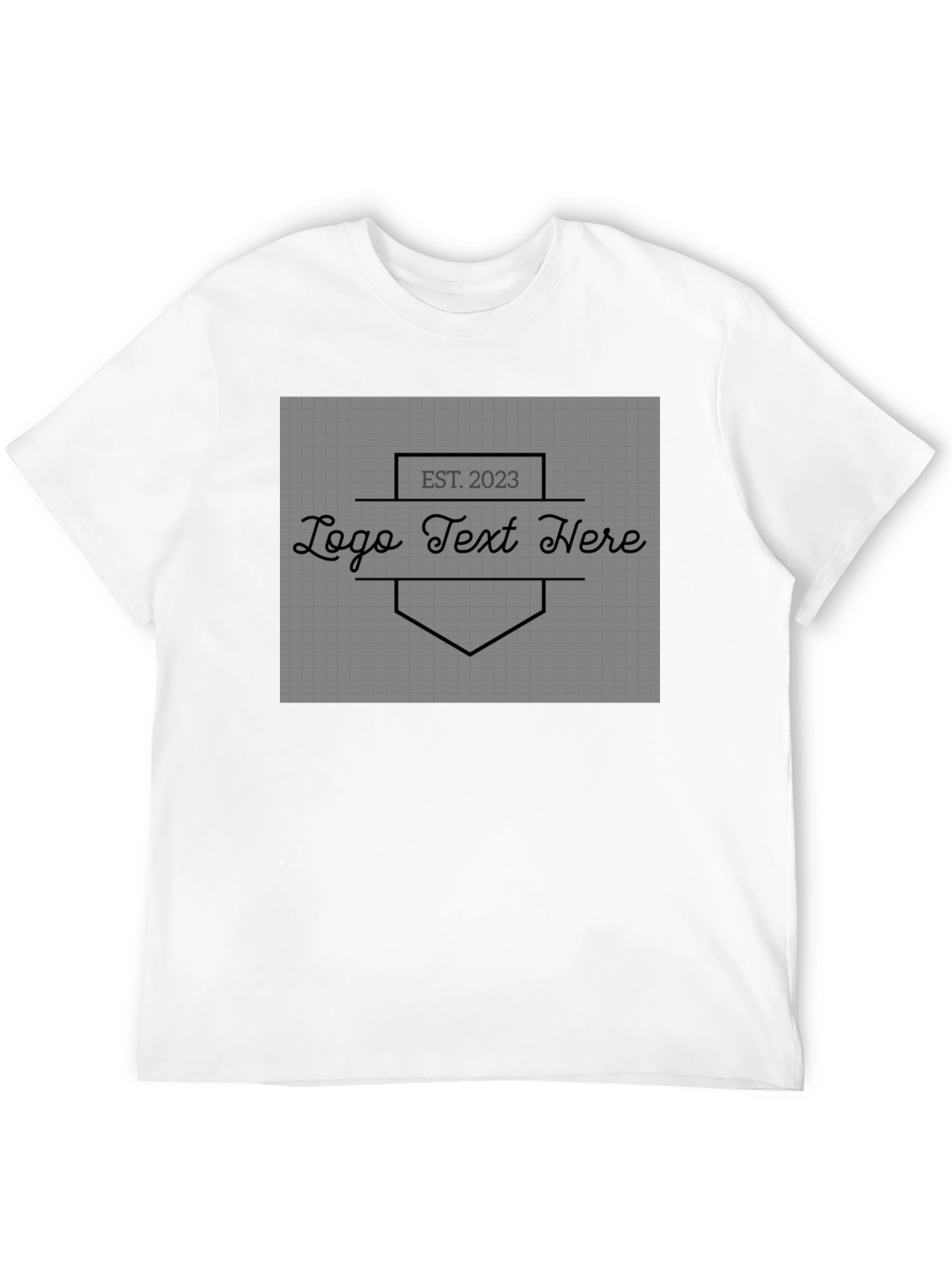 Customizable Logo Black T-Shirt - Unisex