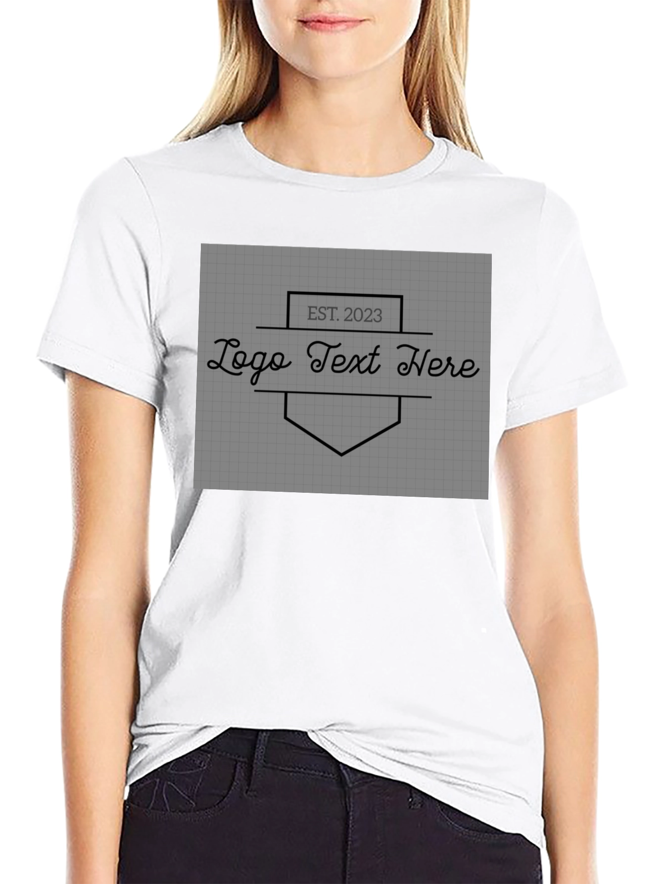 Customizable Logo Black T-Shirt - Unisex