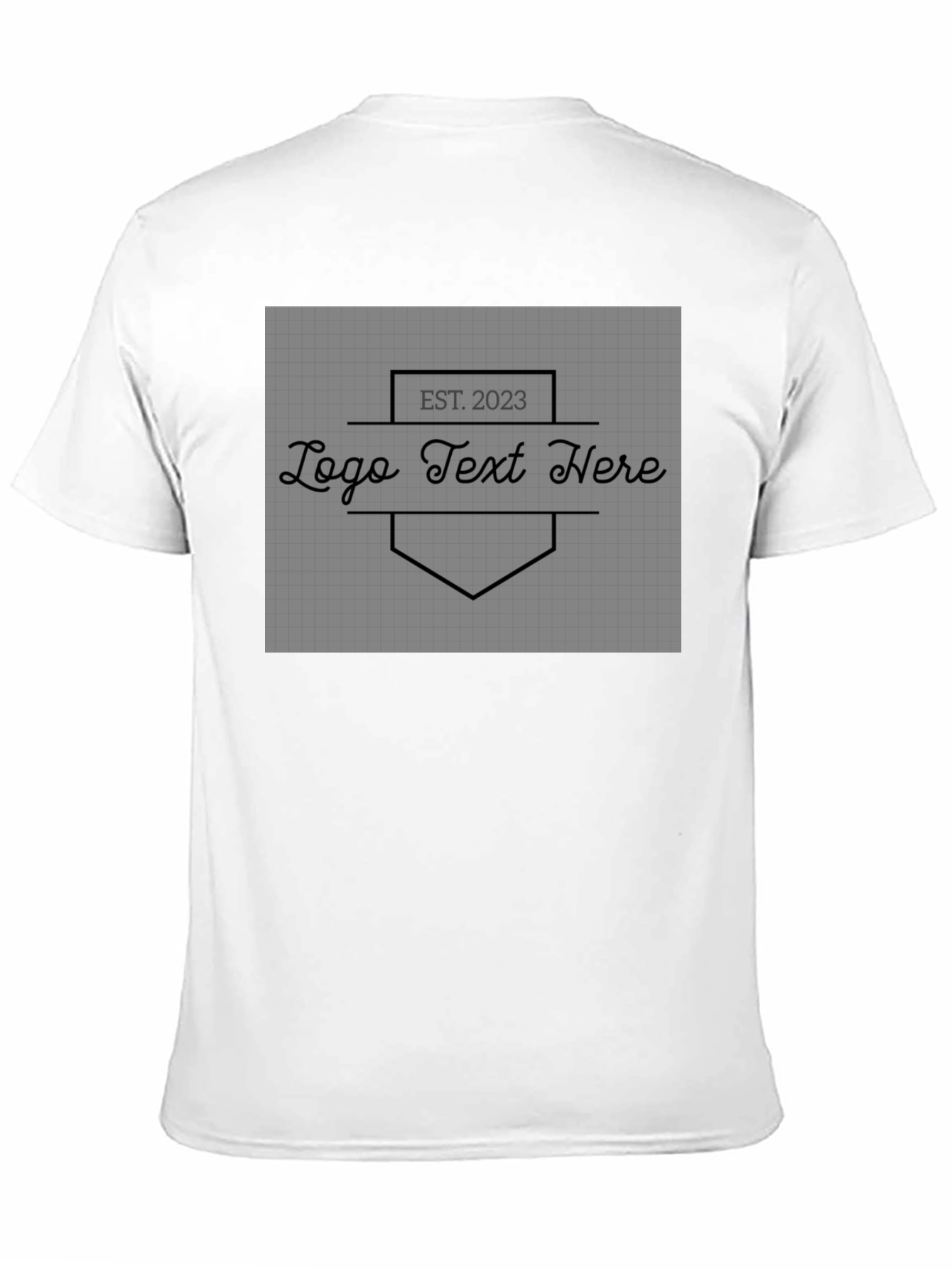 Customizable Logo Black T-Shirt - Unisex