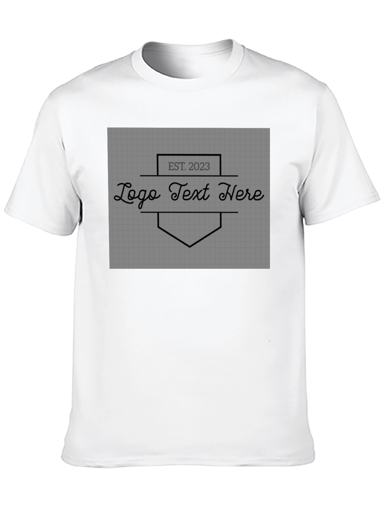 Customizable Logo Black T-Shirt - Unisex