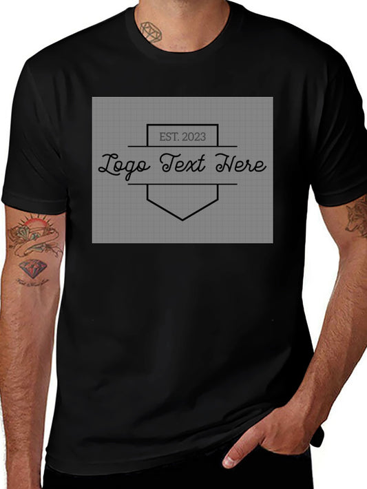 Customizable Logo Black T-Shirt - Unisex