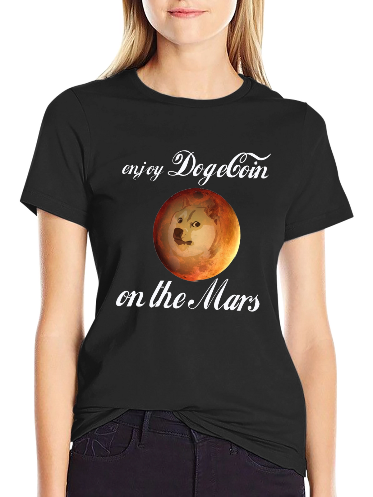Dogecoin on Mars T-Shirt - Crypto Meme Tee