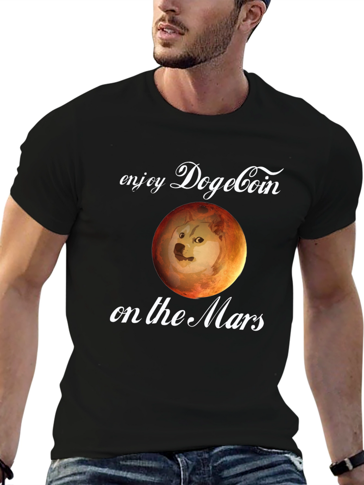 Dogecoin on Mars T-Shirt - Crypto Meme Tee