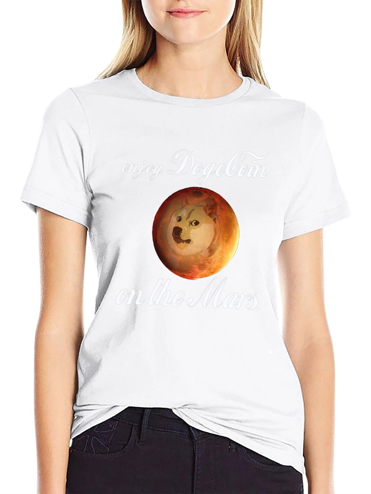 Dogecoin on Mars T-Shirt - Crypto Meme Tee
