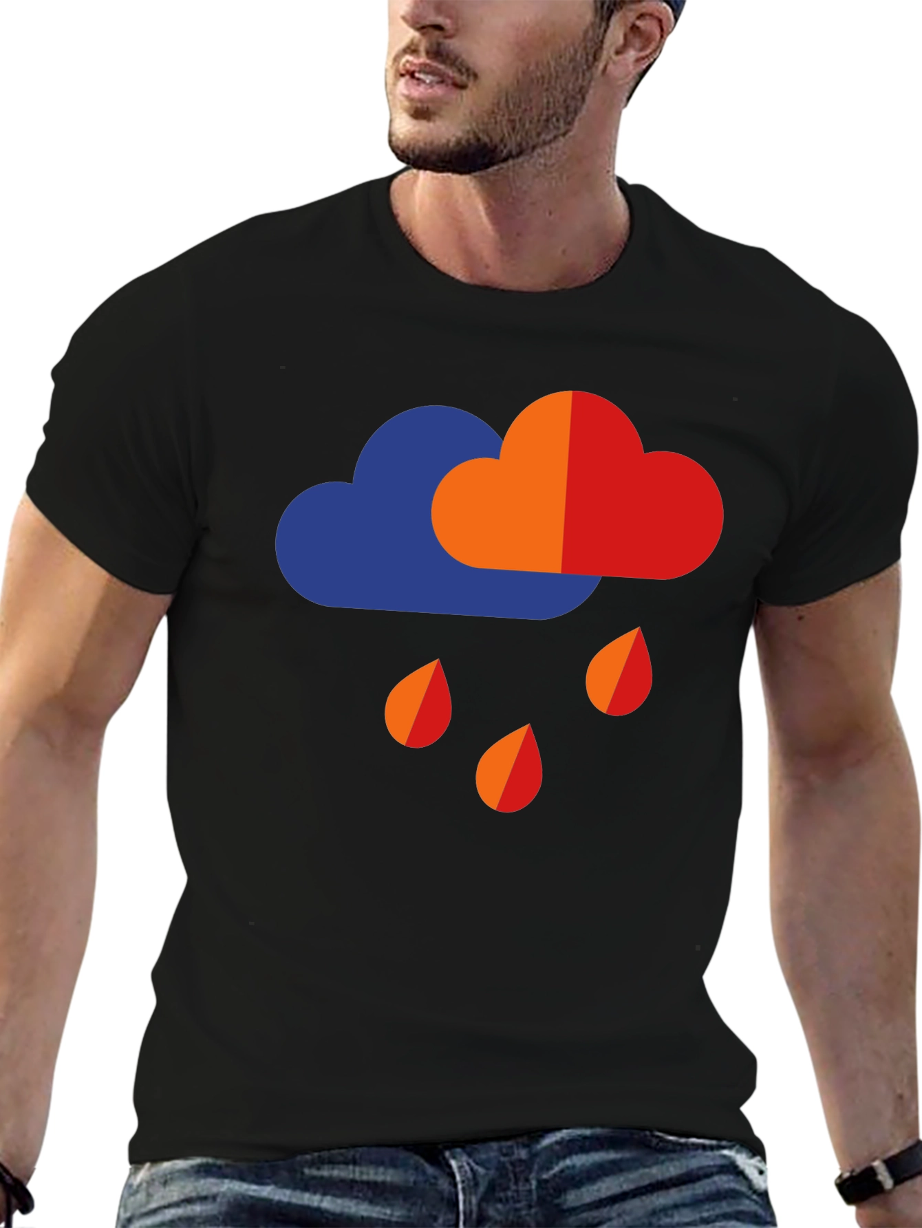 Rain Cloud Graphic T-Shirt - Weather Tee