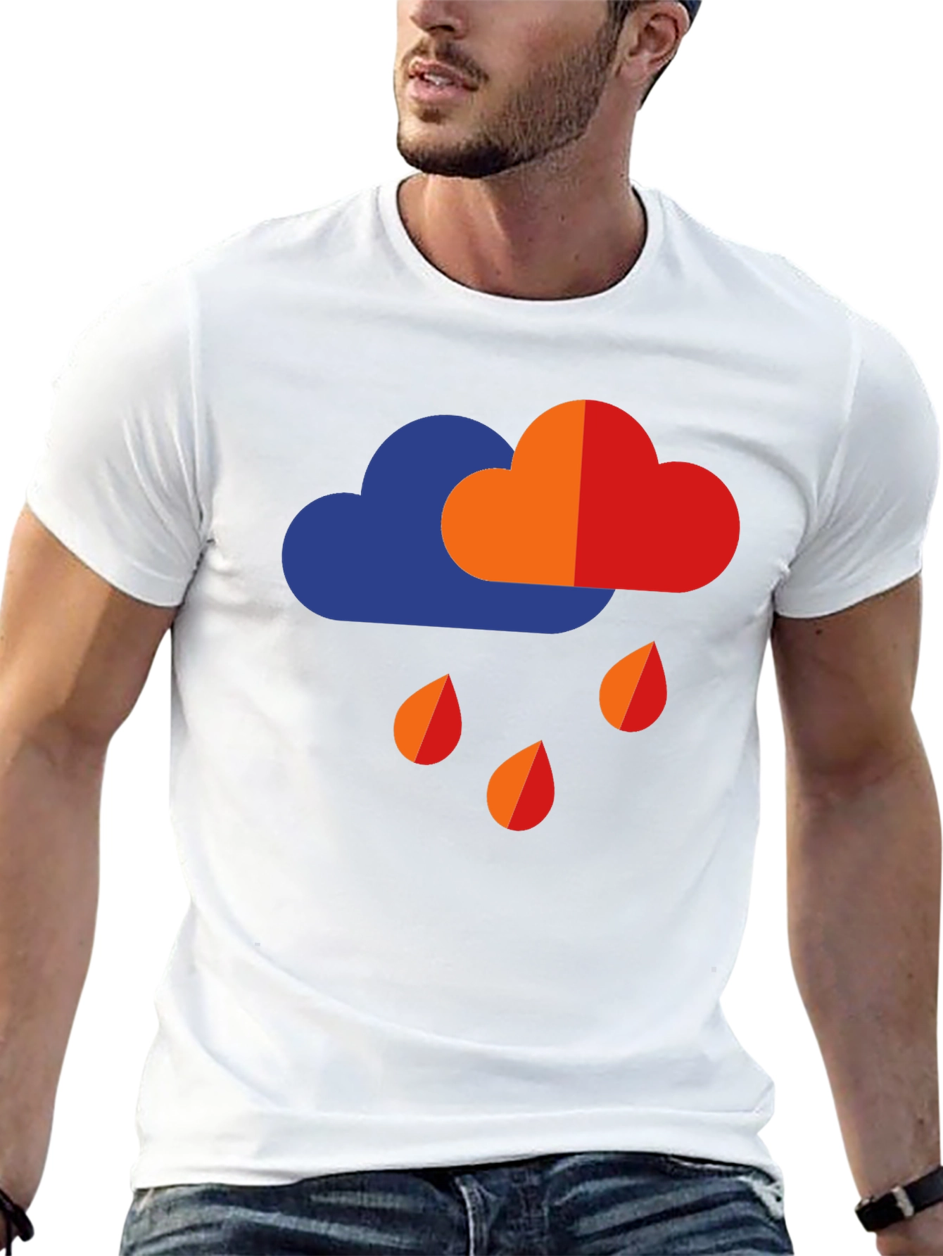 Rain Cloud Graphic T-Shirt - Weather Tee