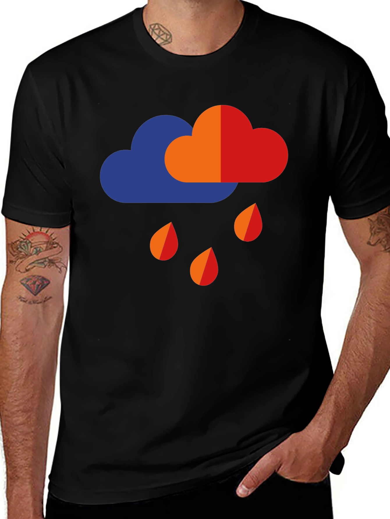 Rain Cloud Graphic T-Shirt - Weather Tee