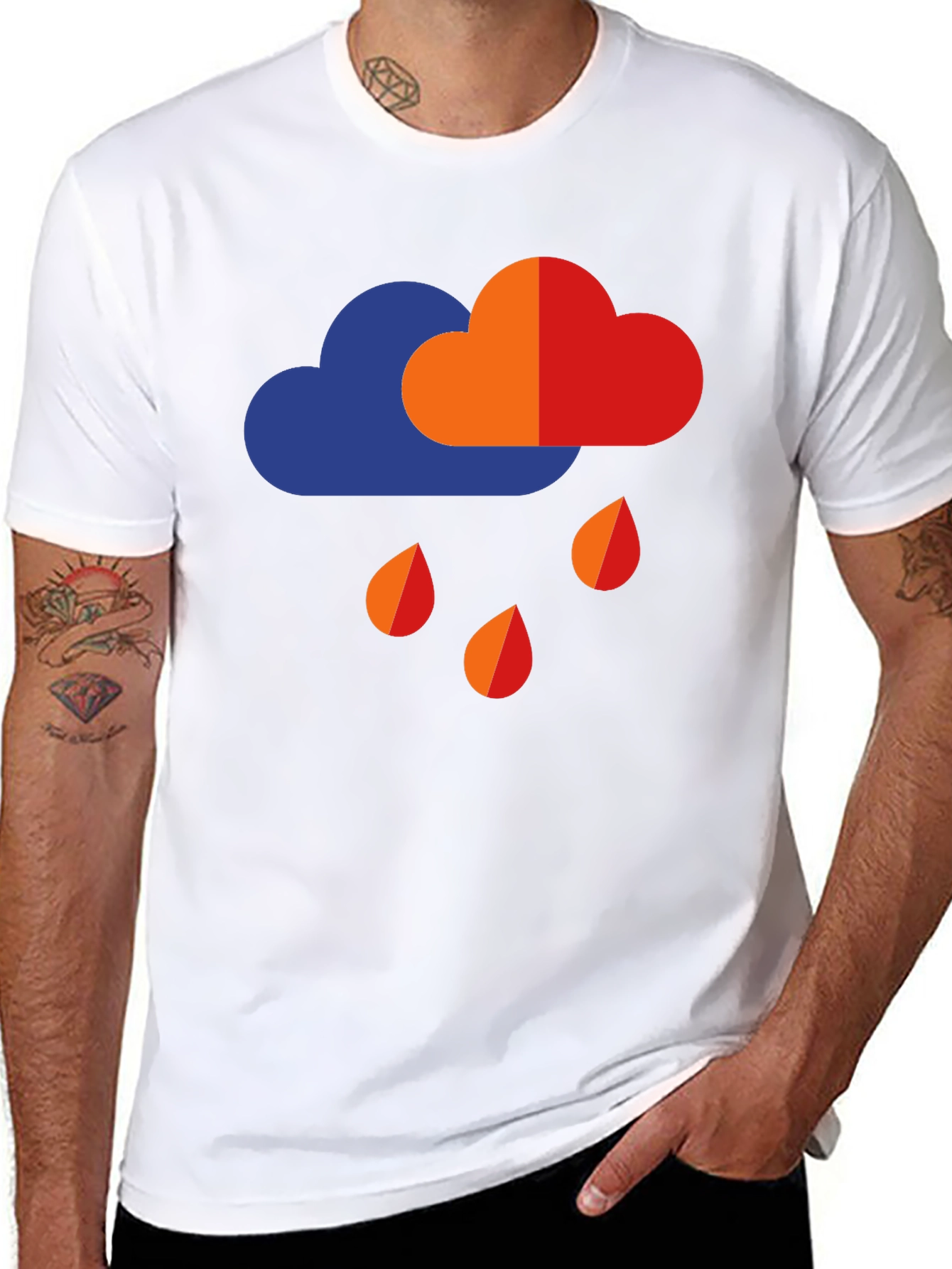 Rain Cloud Graphic T-Shirt - Weather Tee