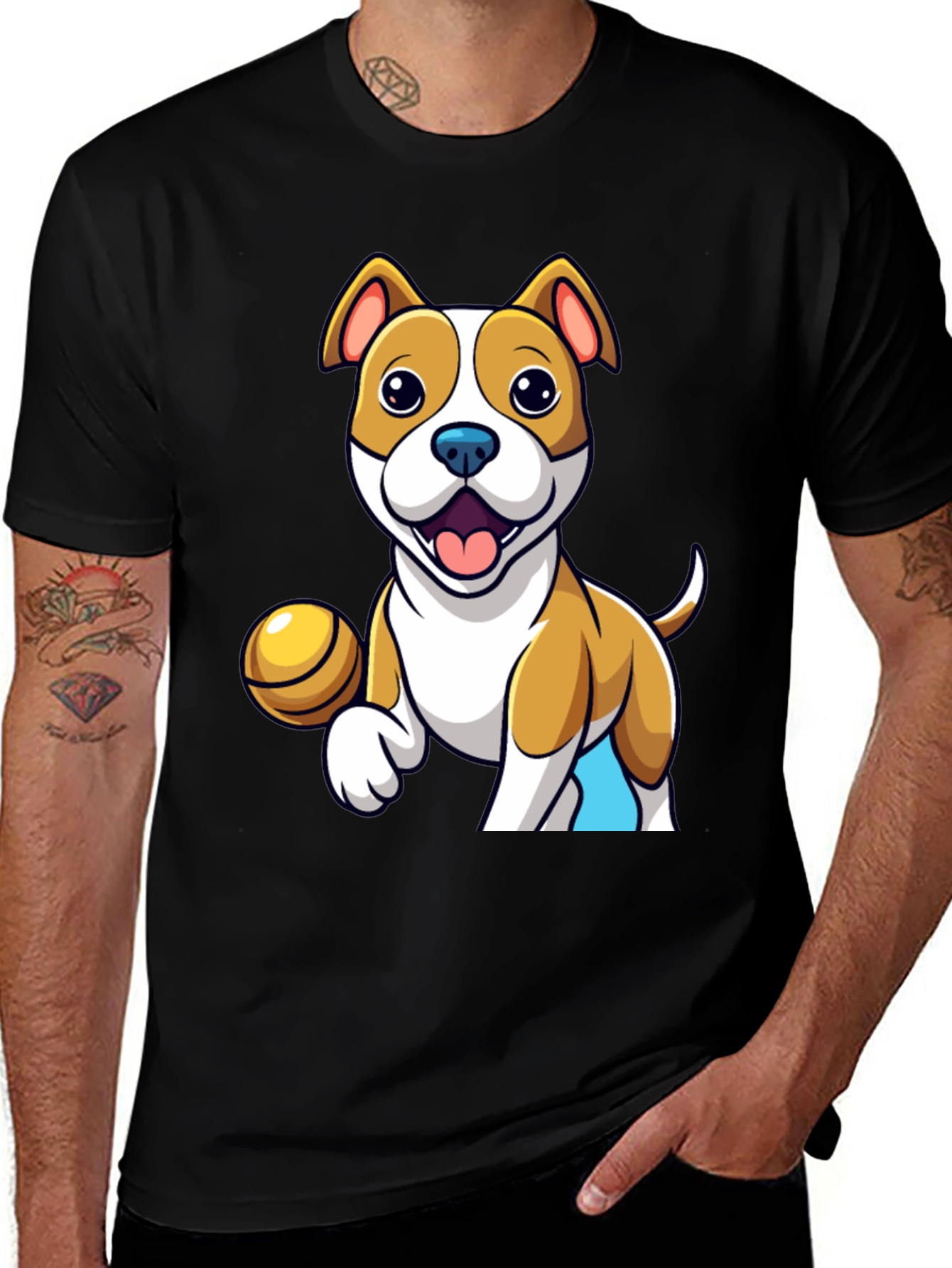 Cartoon Dog T-Shirt: Cute Pet Design