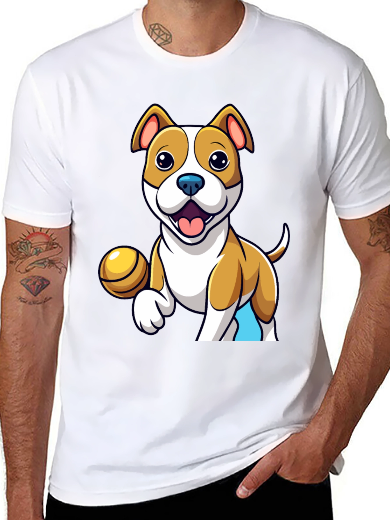 Cartoon Dog T-Shirt: Cute Pet Design