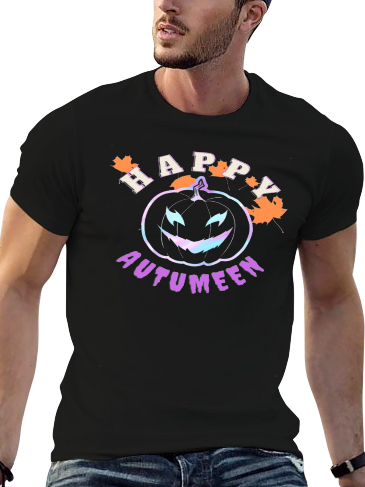 Happy Autumeen T-Shirt - Halloween Pumpkin Tee