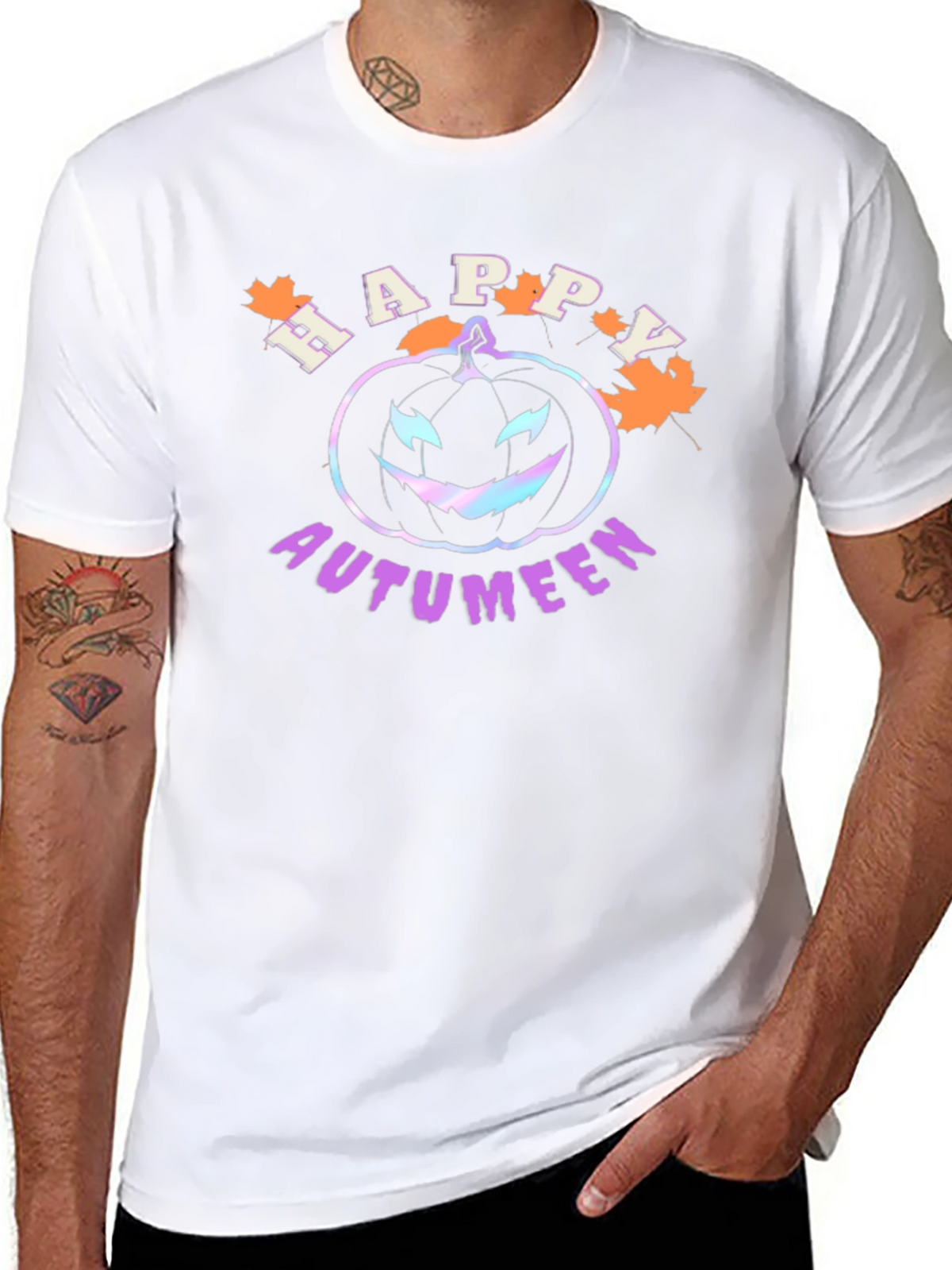 Happy Autumeen T-Shirt - Halloween Pumpkin Tee