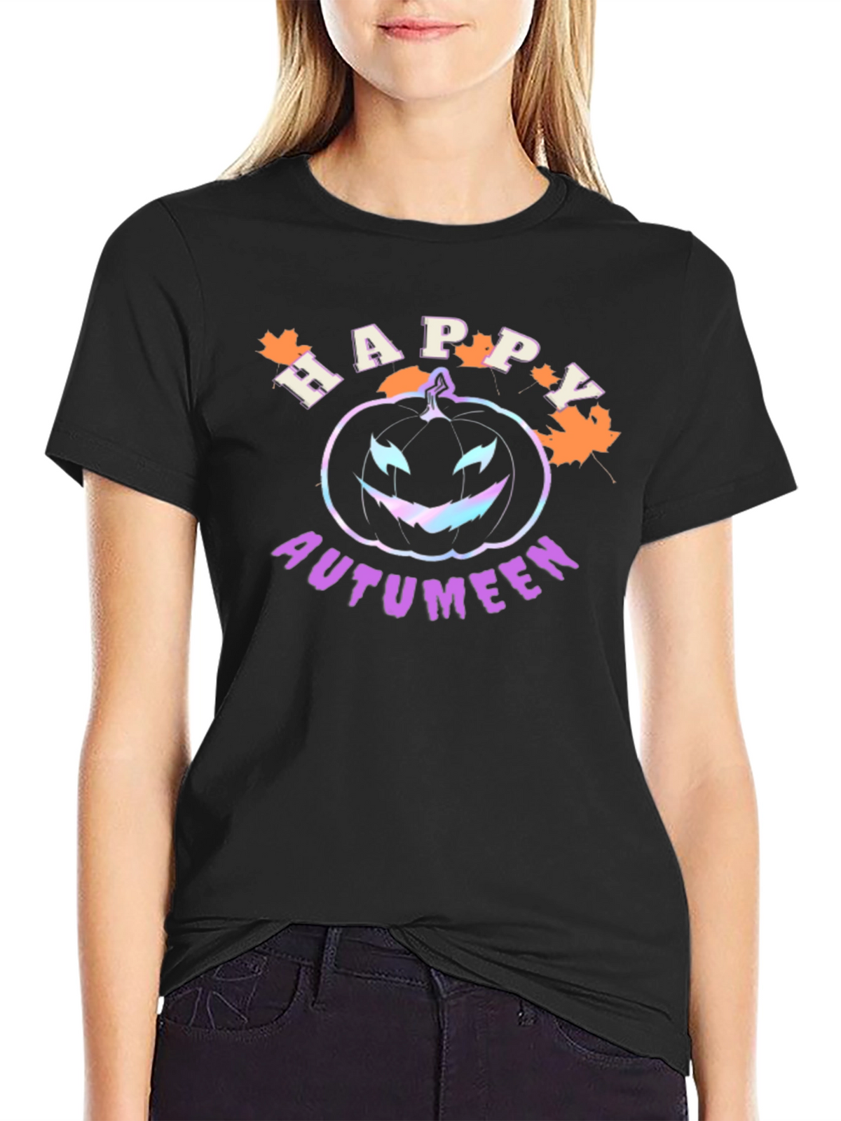 Happy Autumeen T-Shirt - Halloween Pumpkin Tee