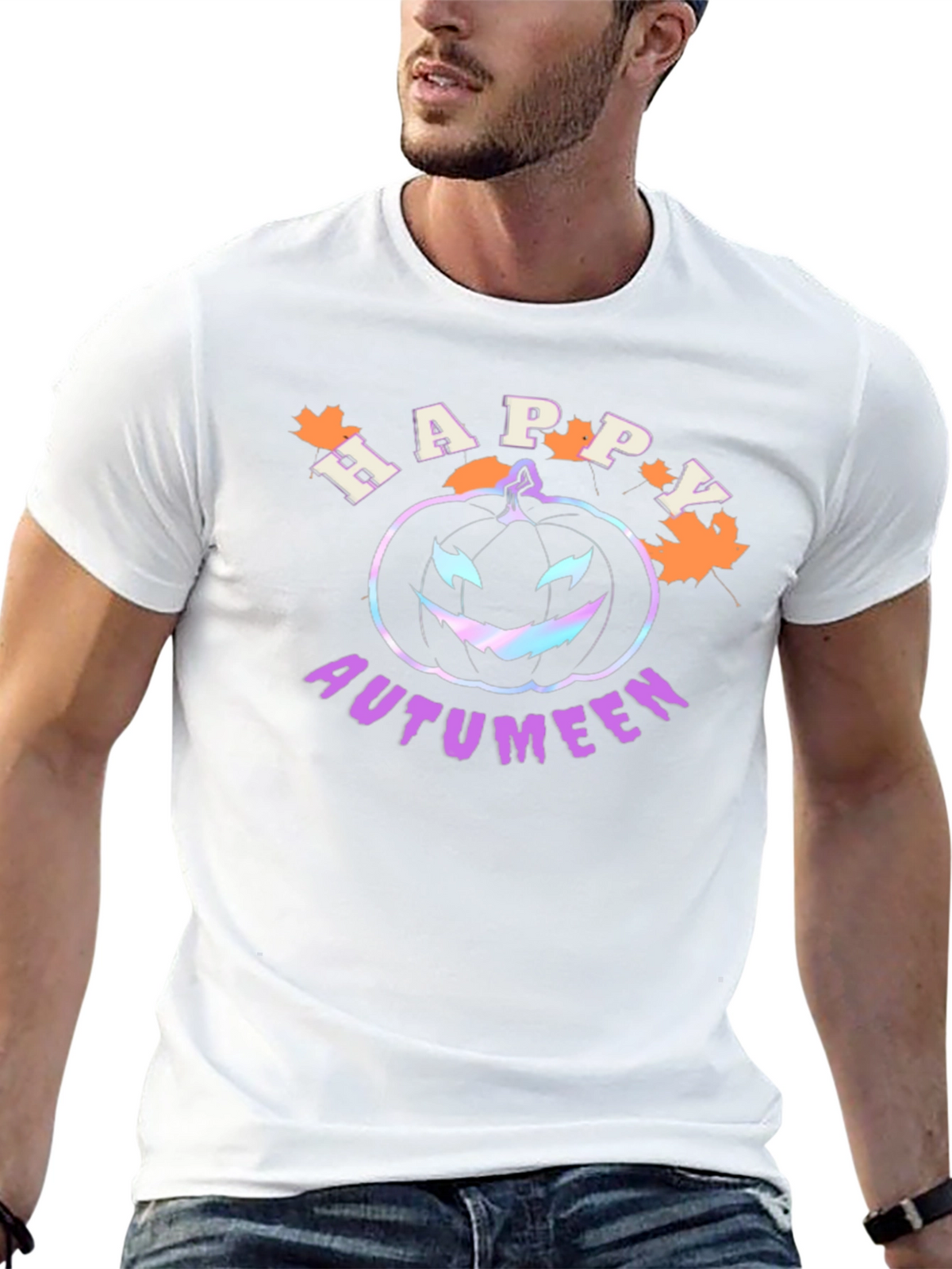 Happy Autumeen T-Shirt - Halloween Pumpkin Tee