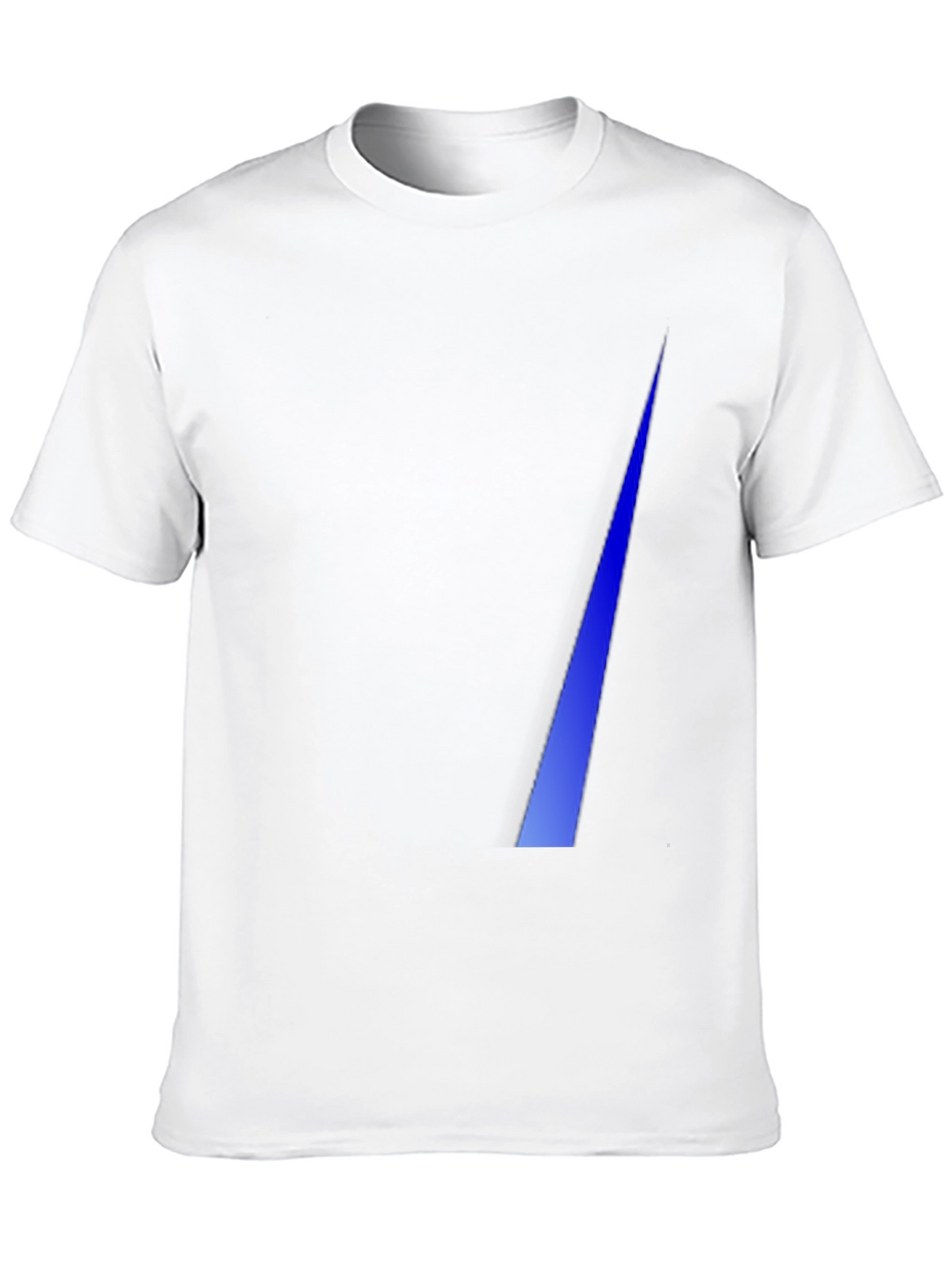 Mens Black T-Shirt with Blue Triangle Design