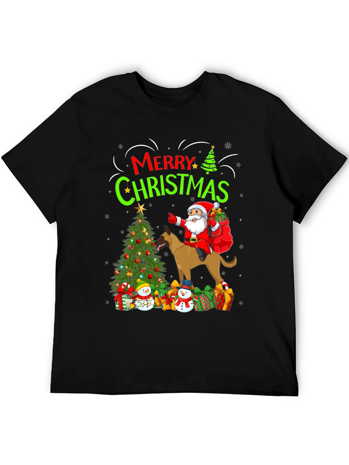 Merry Christmas Dog Santa T-Shirt