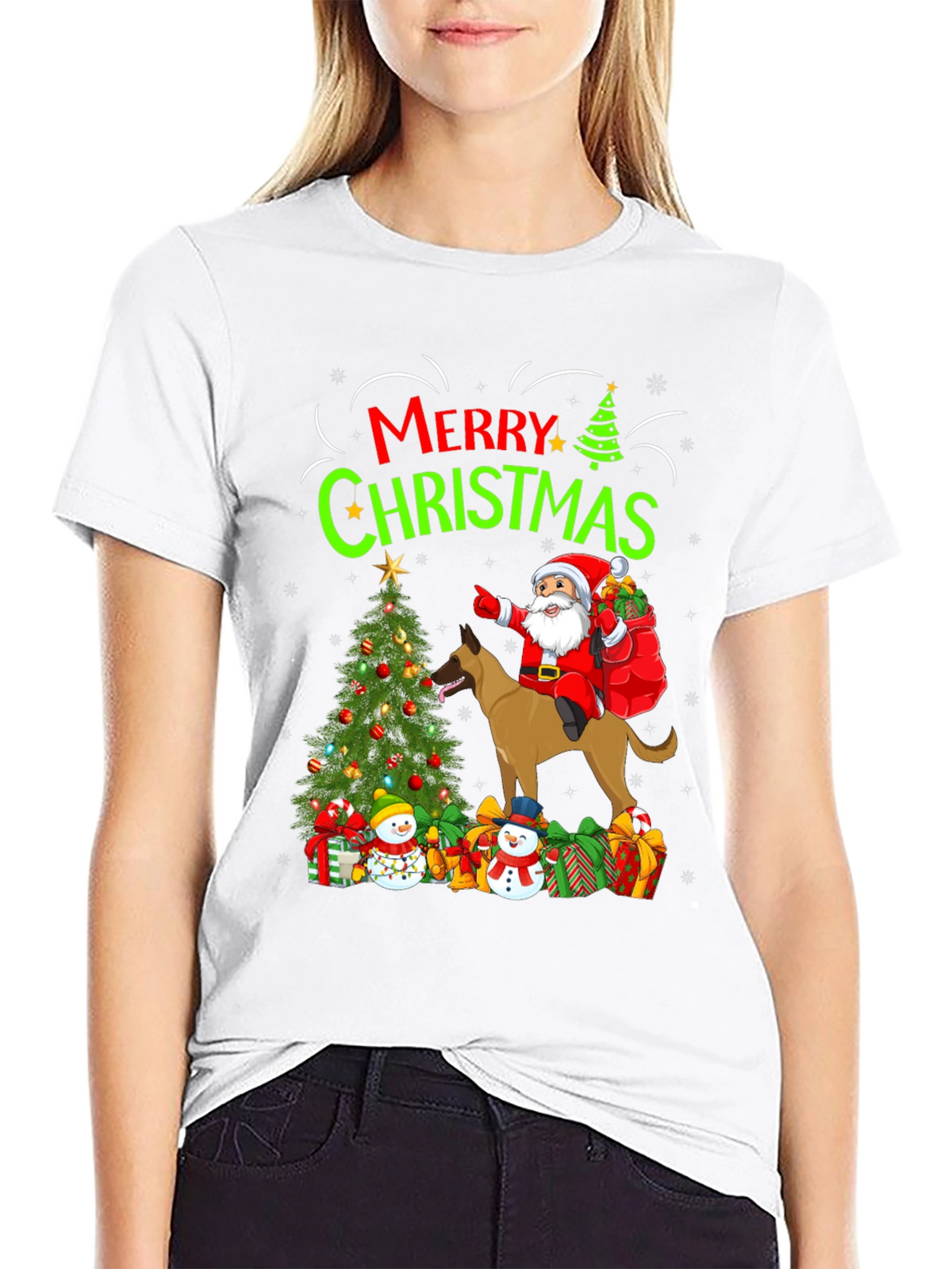 Merry Christmas Dog Santa T-Shirt
