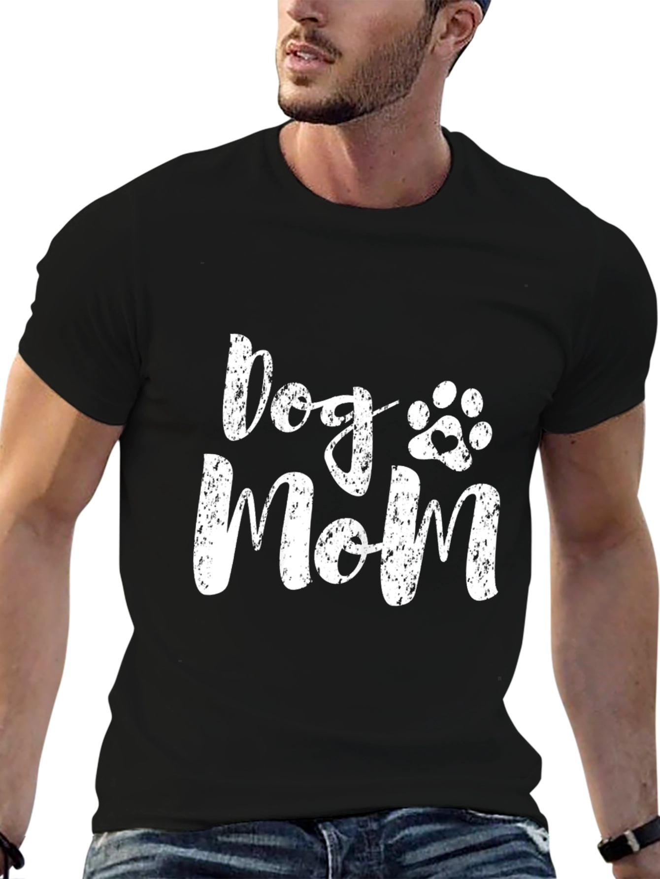 Dog Mom T-Shirt - Paw Print Heart