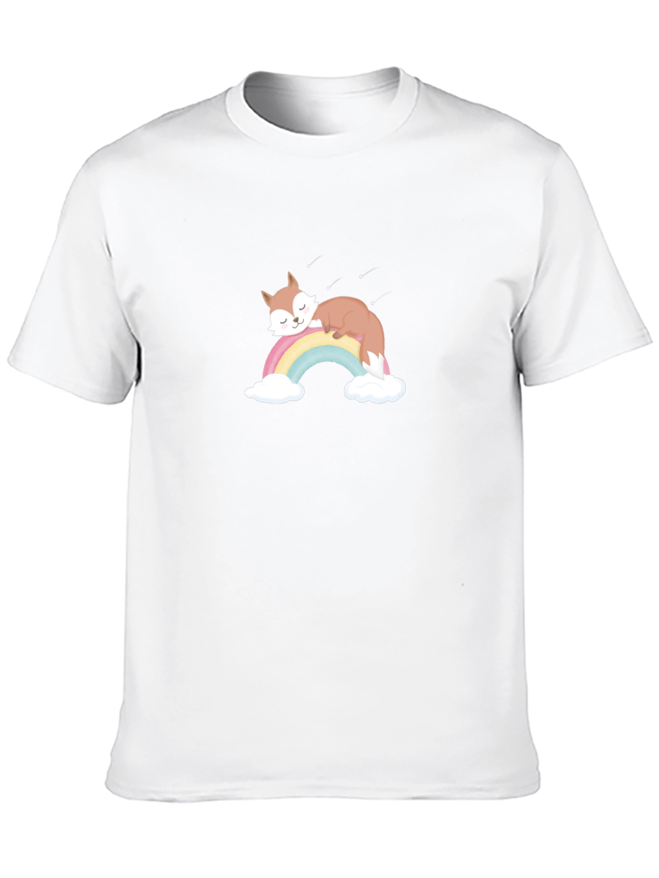 Rainbow Fox Graphic Tee - Cute & Cozy