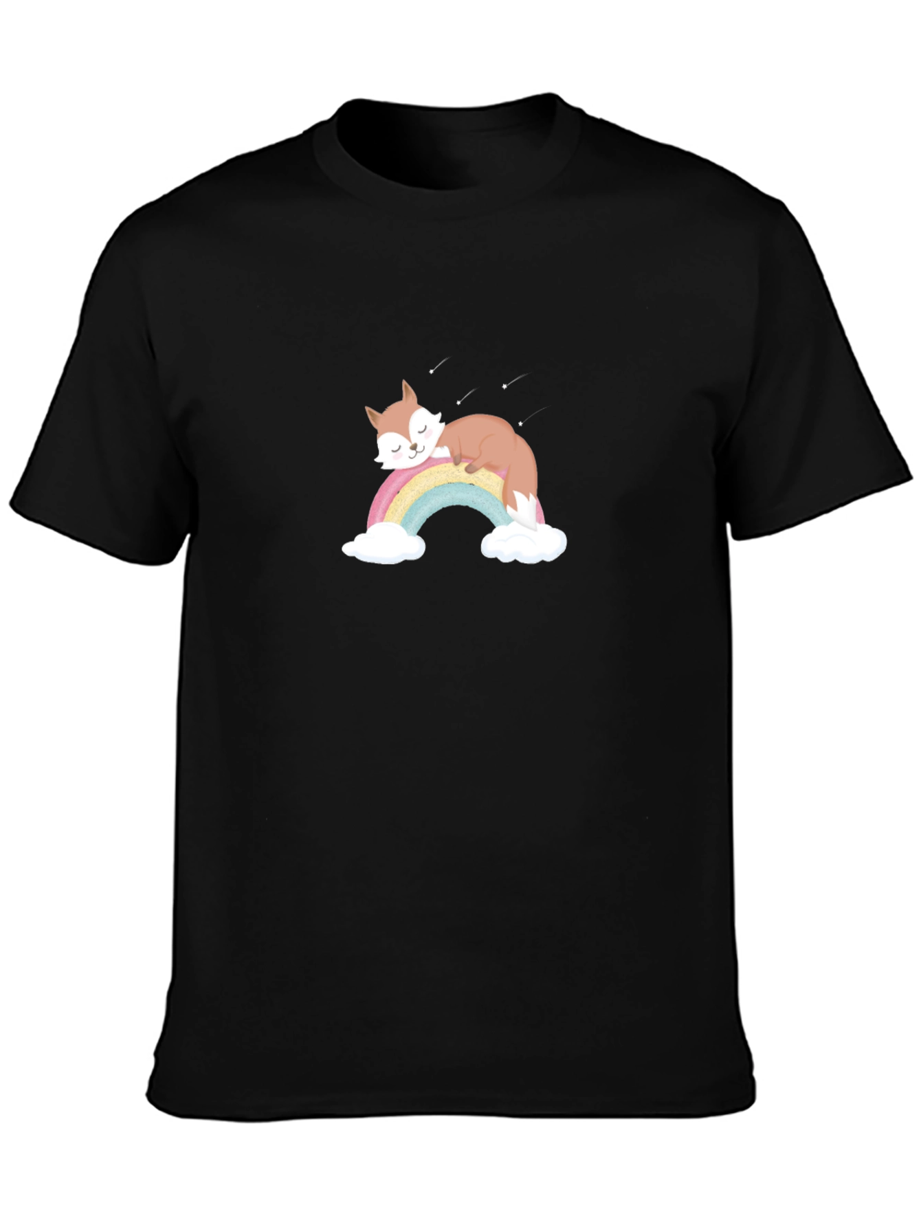 Rainbow Fox Graphic Tee - Cute & Cozy