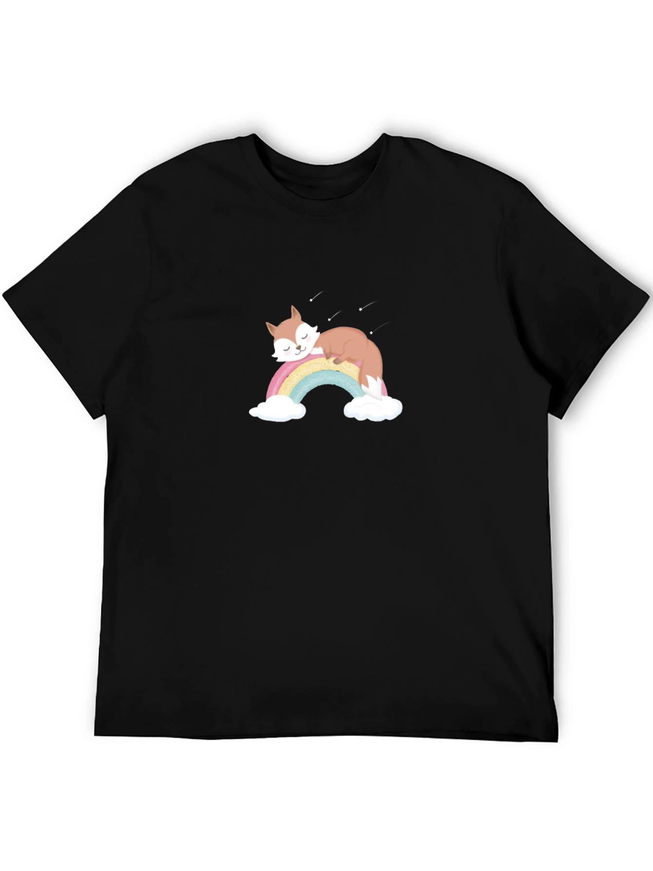 Rainbow Fox Graphic Tee - Cute & Cozy