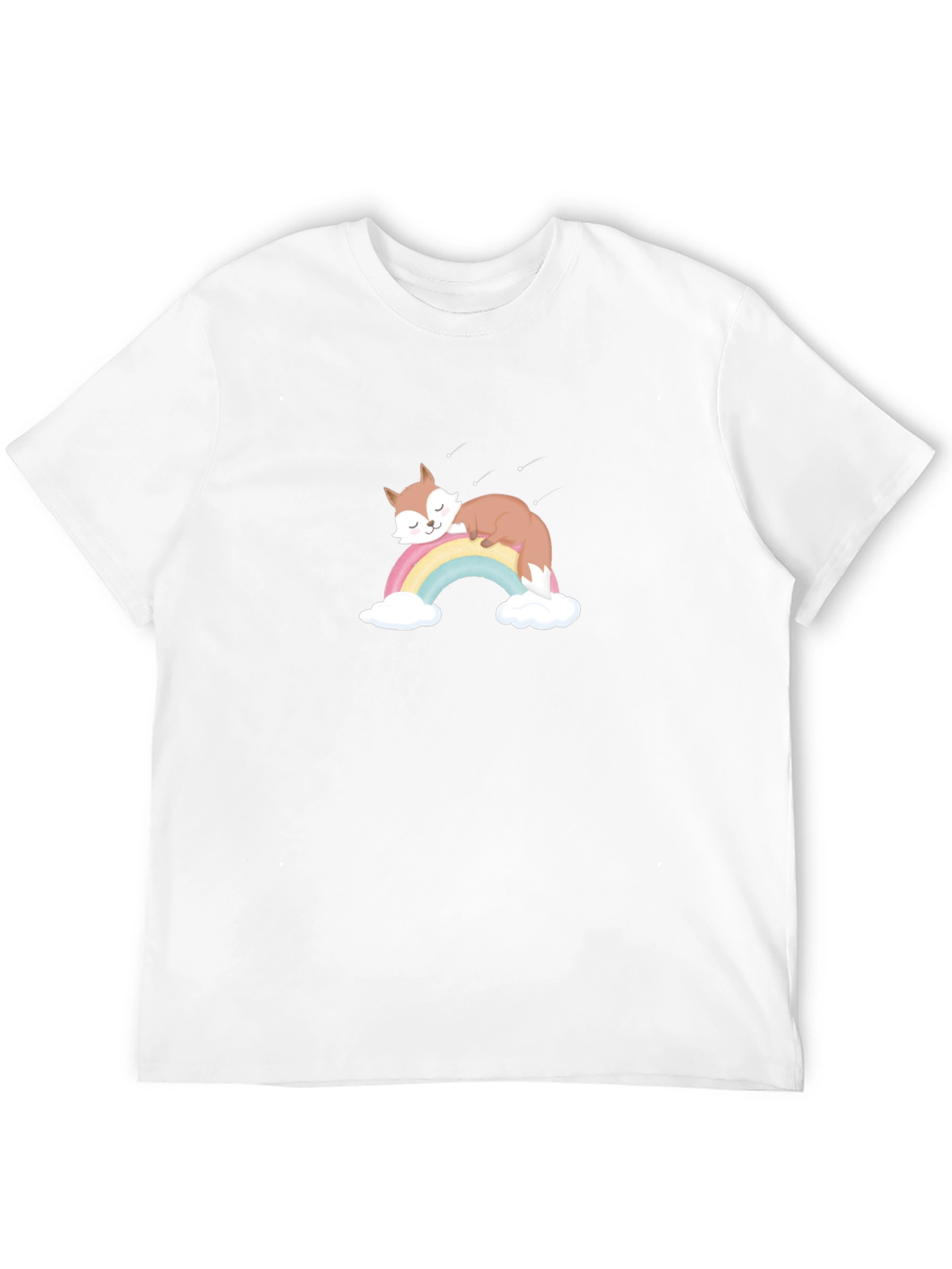 Rainbow Fox Graphic Tee - Cute & Cozy