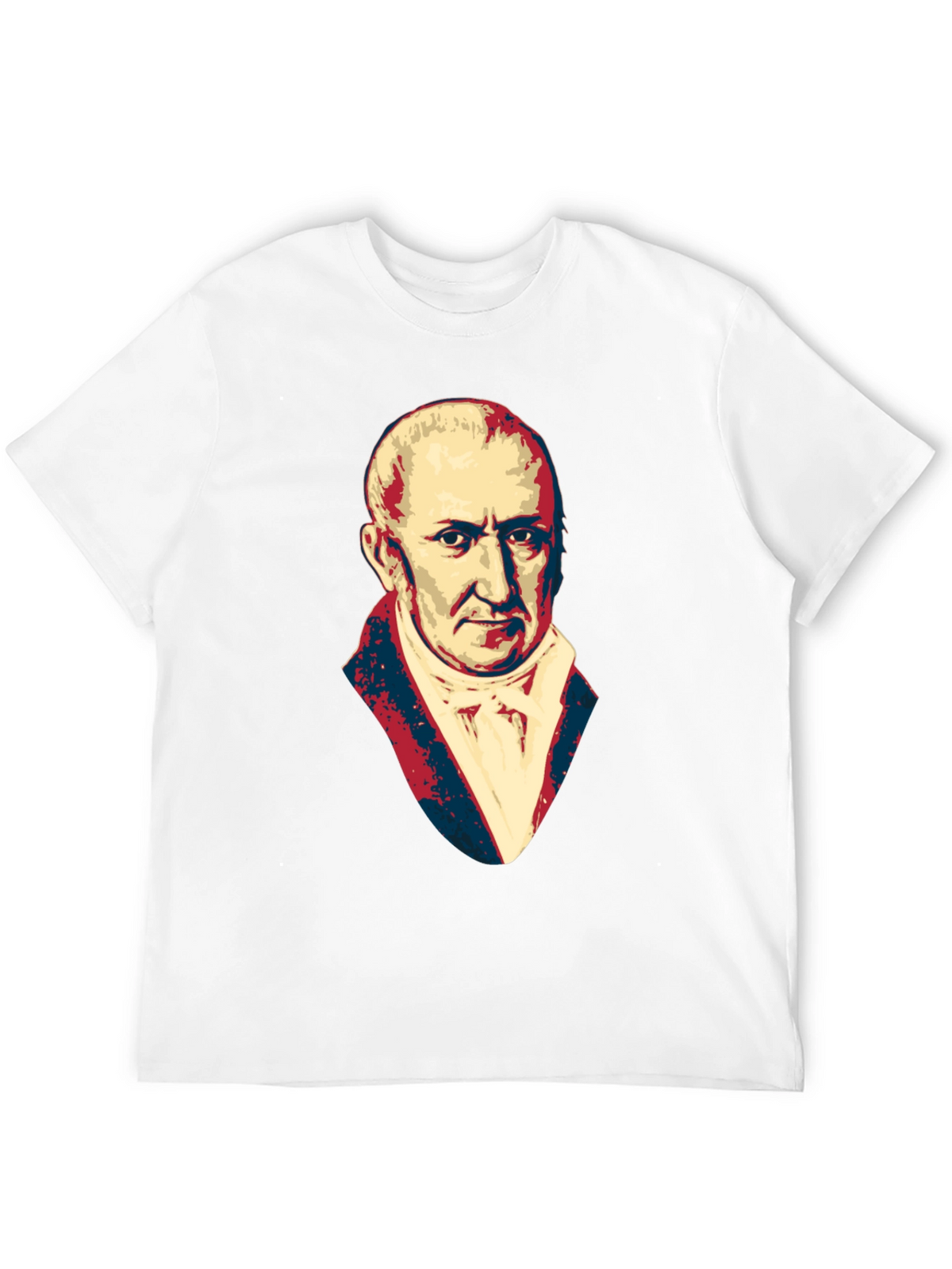 Mens Black T-Shirt with Portrait Graphic