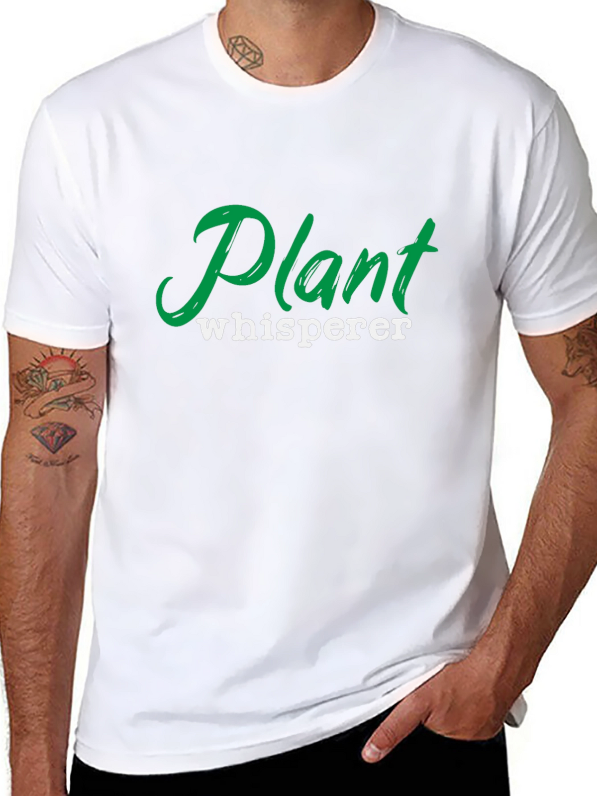 Plant Whisperer Black Graphic Tee for Gardeners