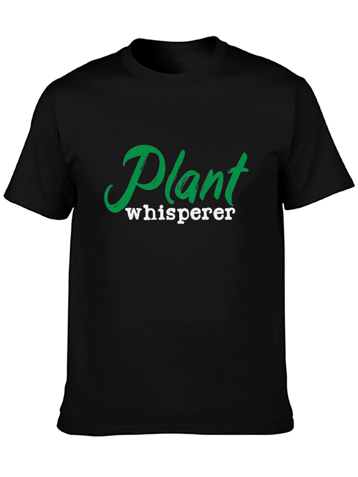 Plant Whisperer Black Graphic Tee for Gardeners