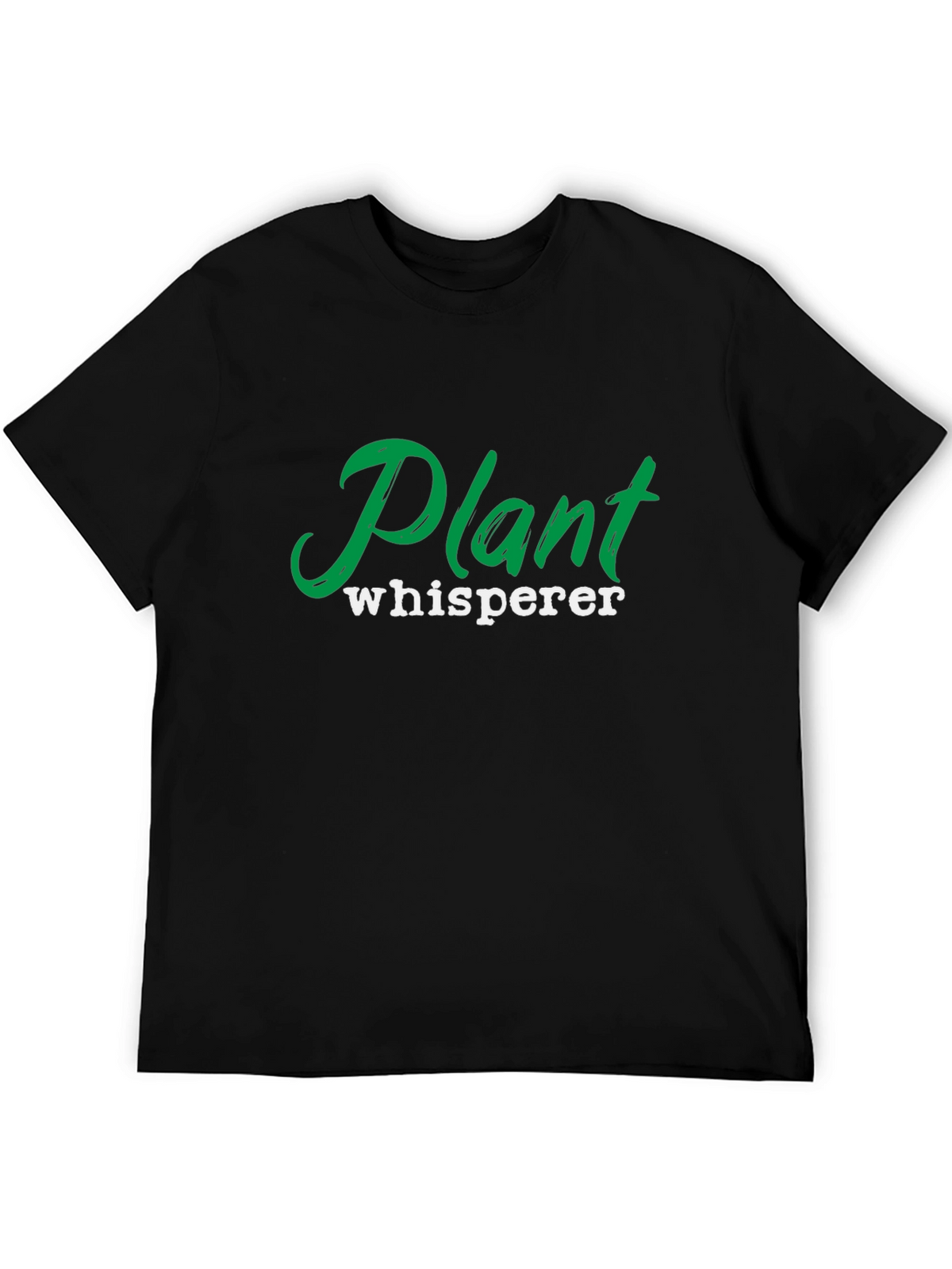 Plant Whisperer Black Graphic Tee for Gardeners