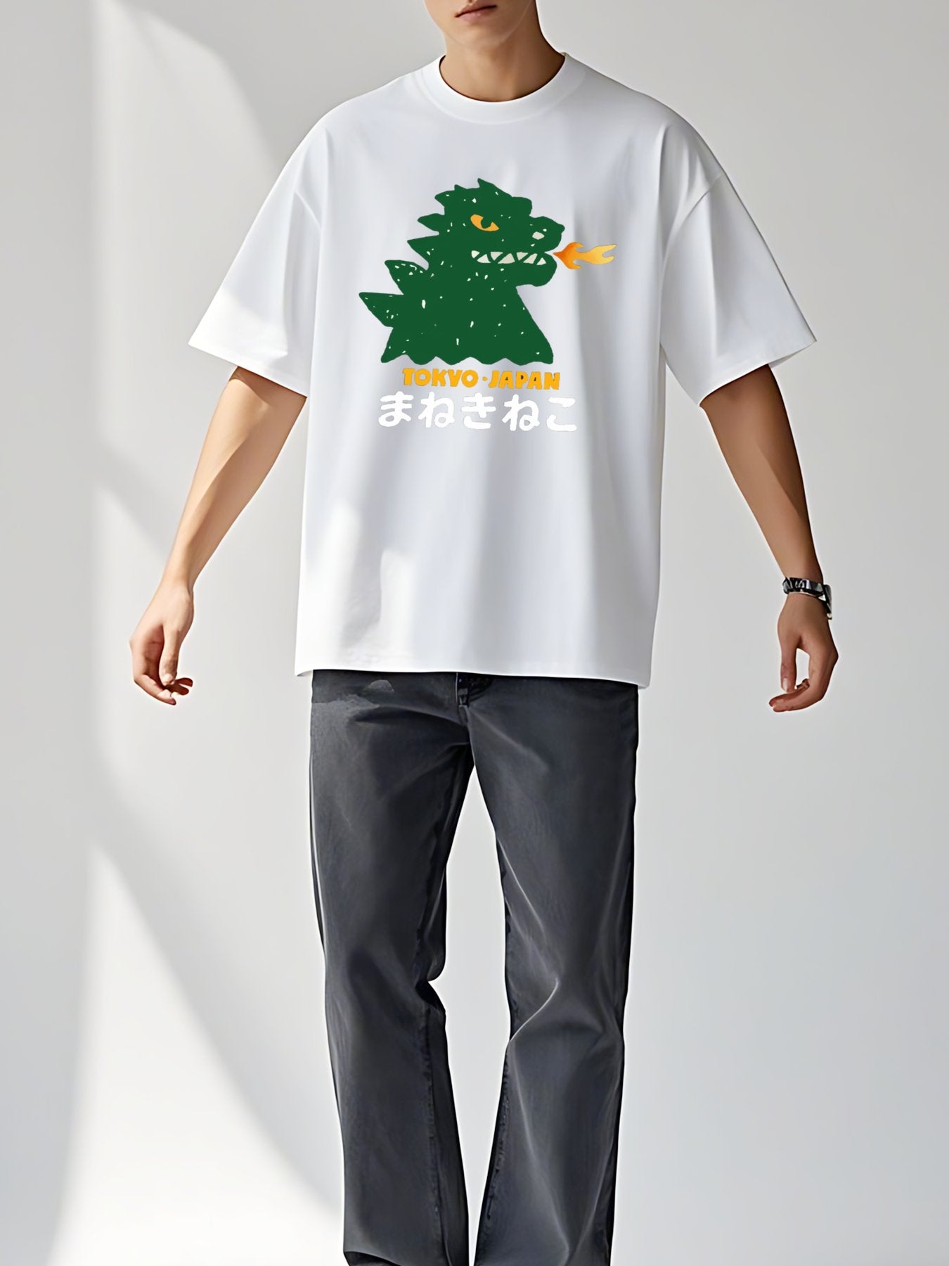 T-shirt Godzilla Monster Tokyo Japan Vintage Wash Japanese Design T-Shirt