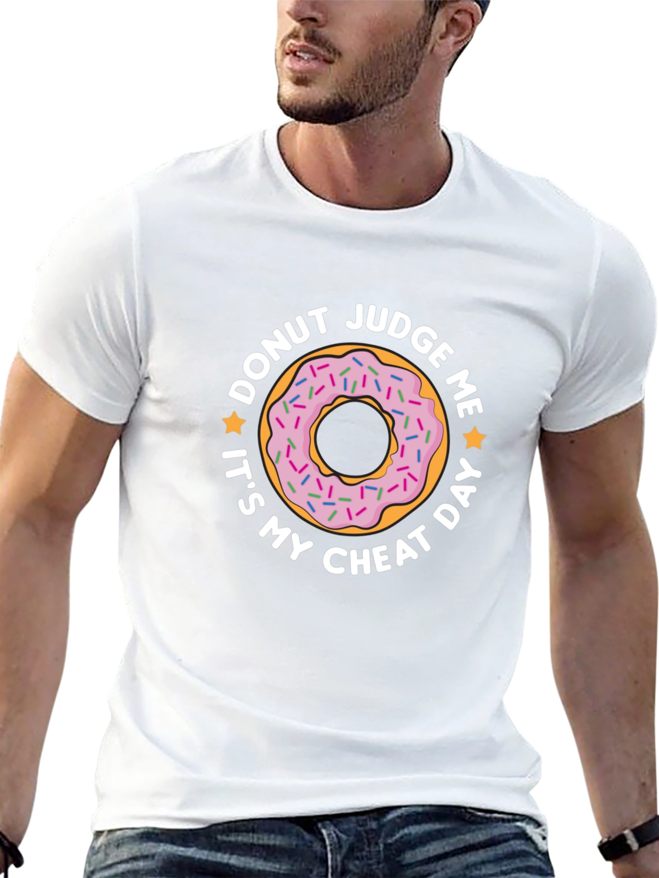 Donut Judge Me Mens Black T-Shirt