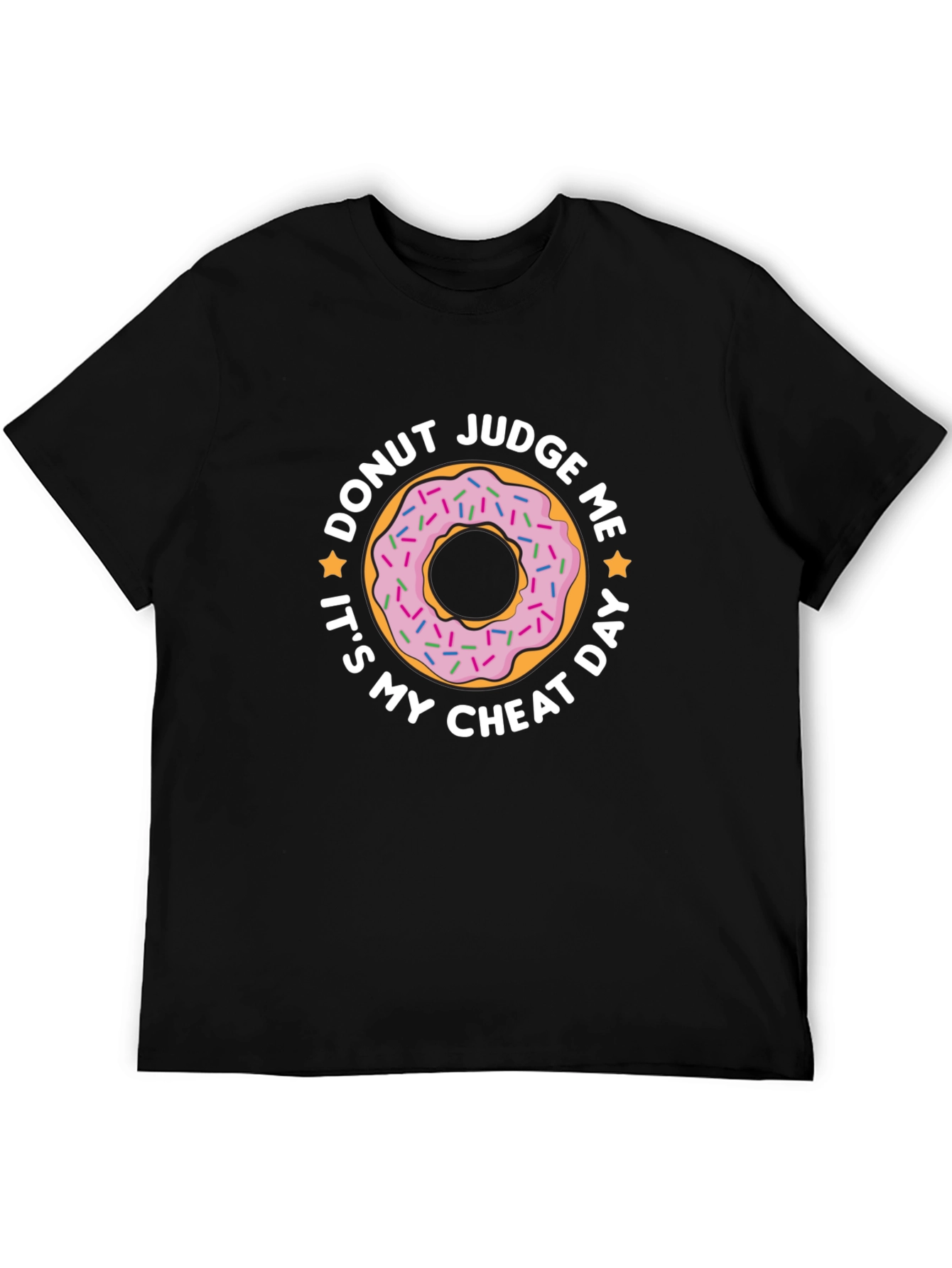 Donut Judge Me Mens Black T-Shirt