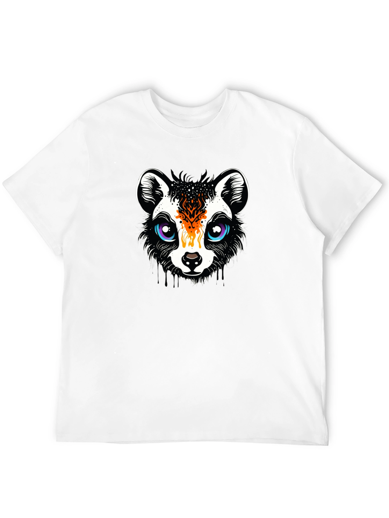 Funky Raccoon Graphic Tee - Black