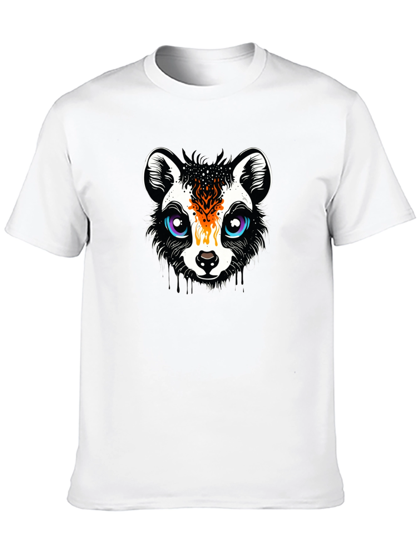 Funky Raccoon Graphic Tee - Black