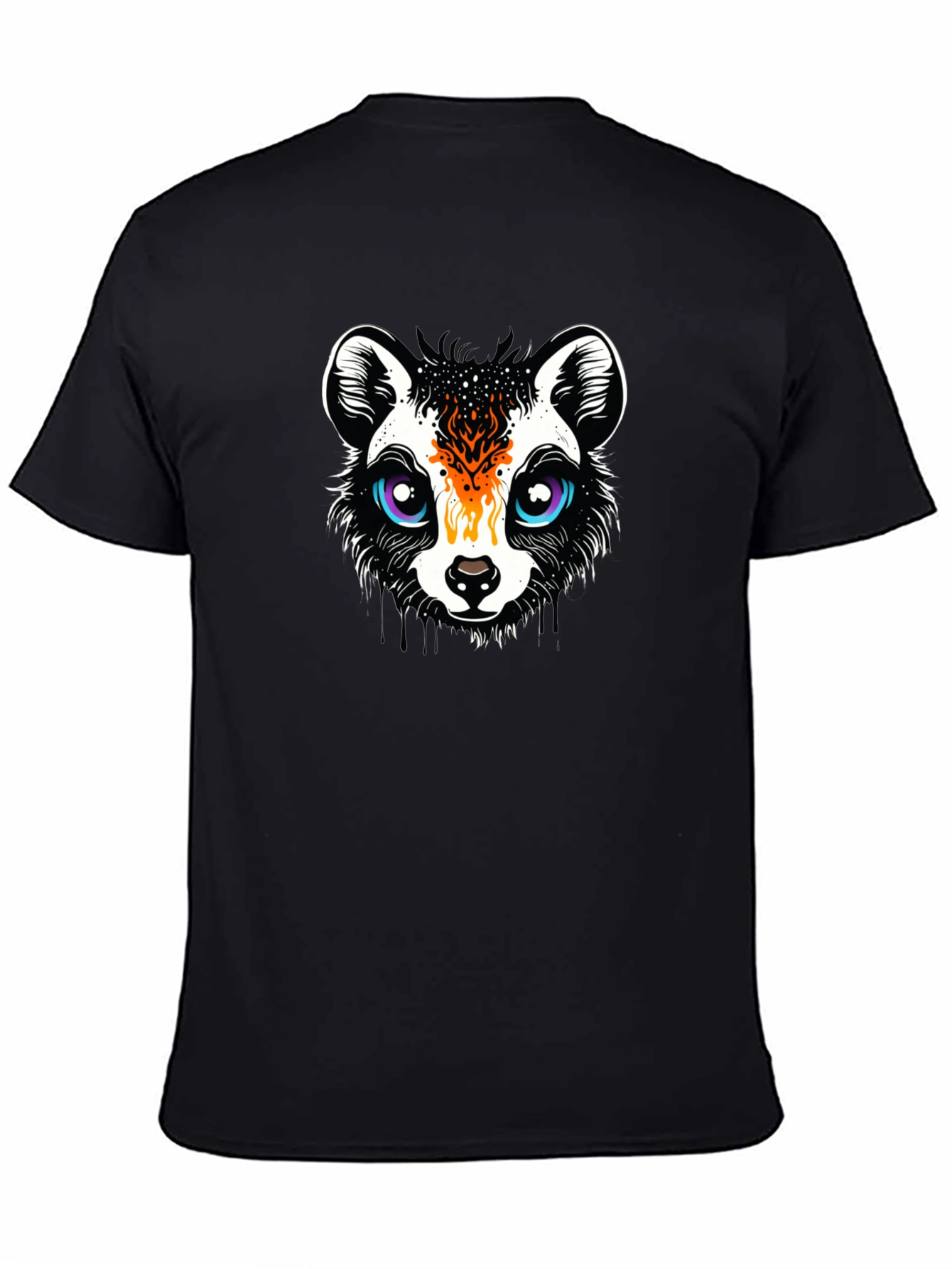 Funky Raccoon Graphic Tee - Black