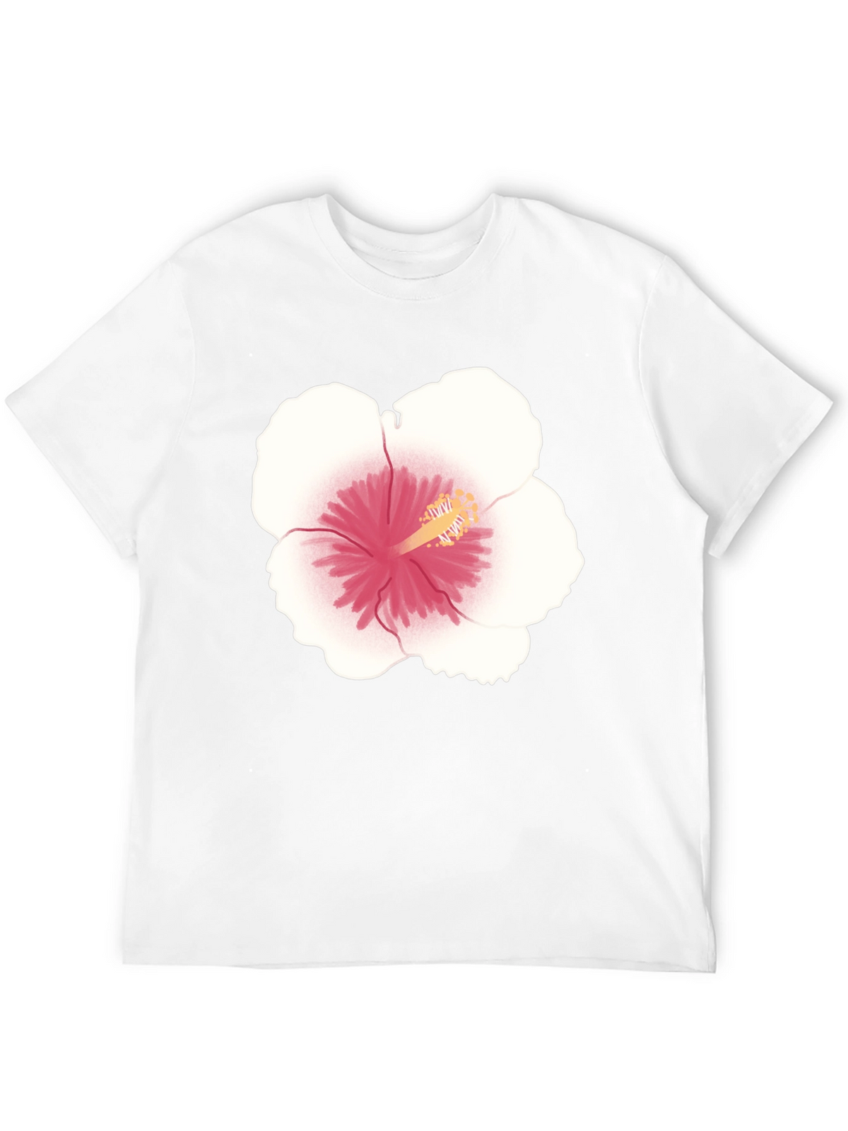 Hibiscus Flower Graphic Tee - Black