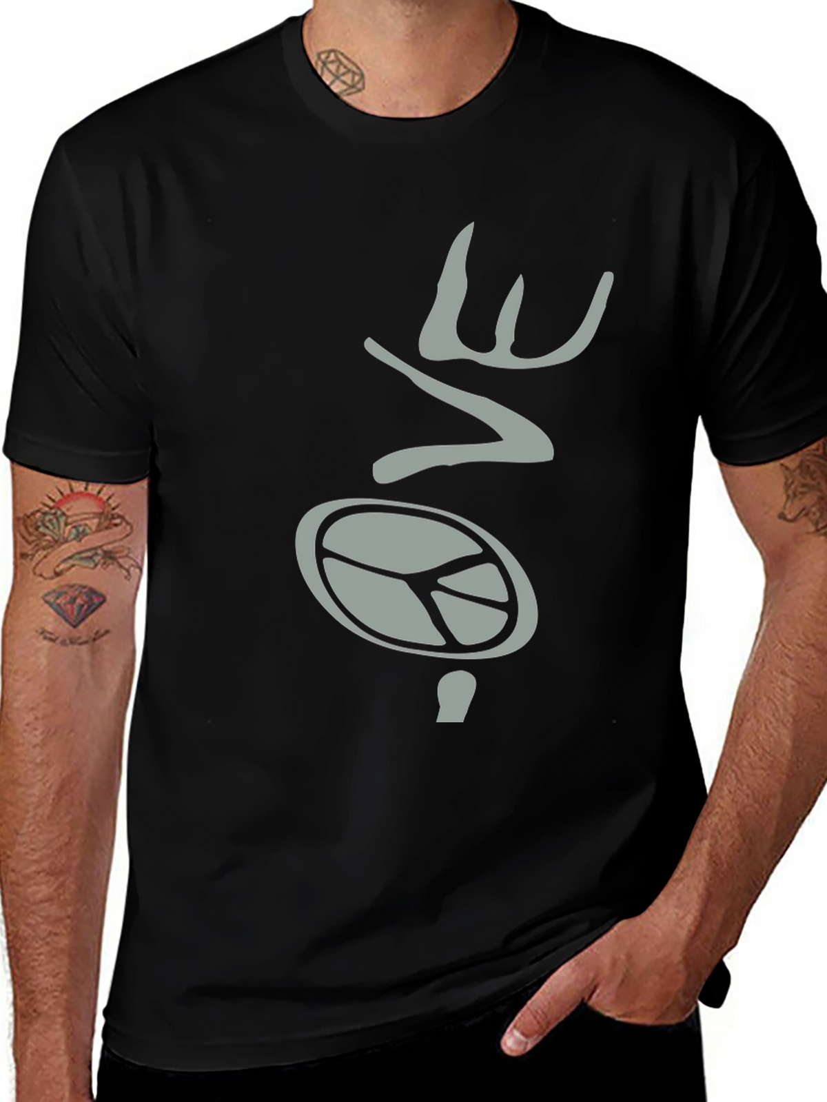 Peace and Love Graphic T-Shirt - Soft Cotton Tee
