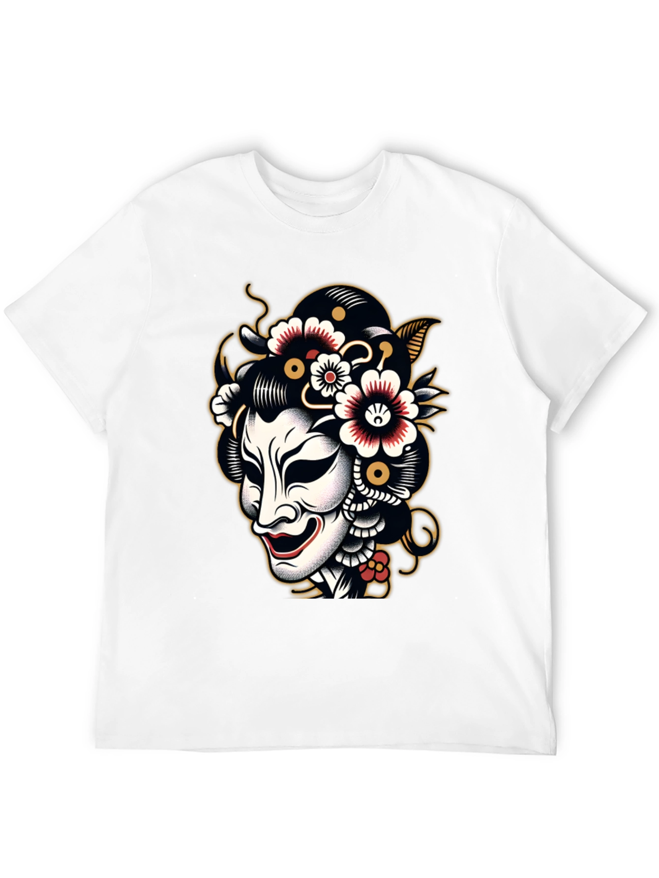 Kabuki Mask Graphic Tee - Black T-Shirt