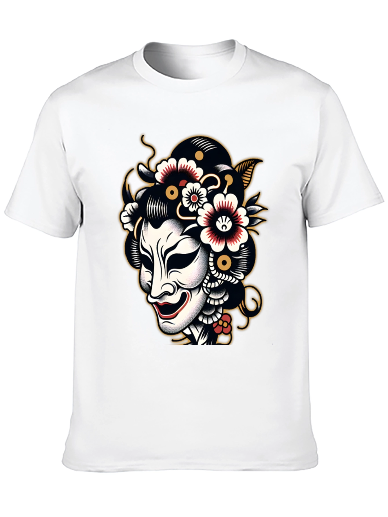 Kabuki Mask Graphic Tee - Black T-Shirt