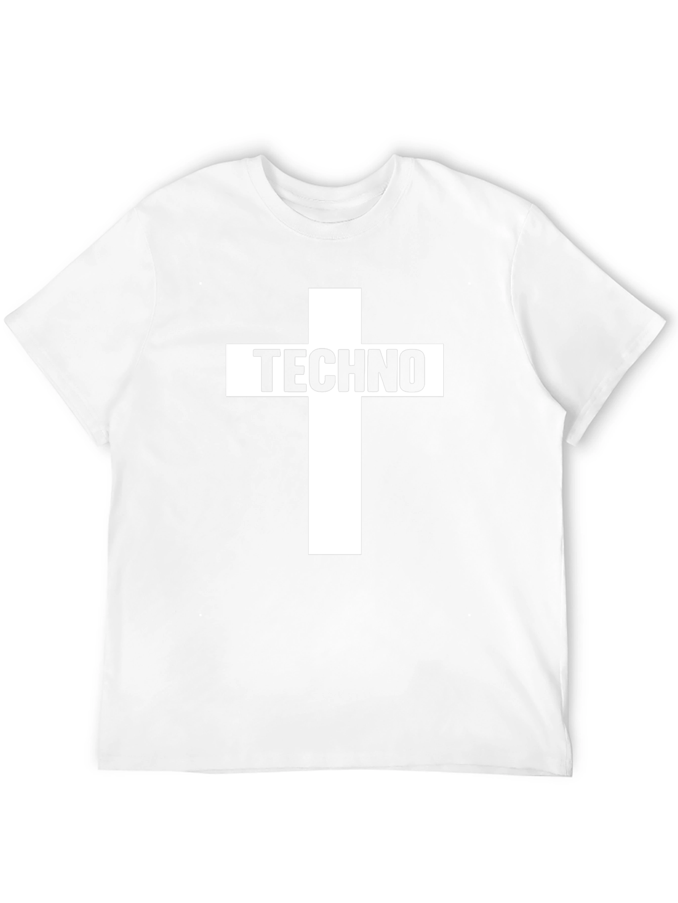 Techno Cross Graphic Black T-Shirt