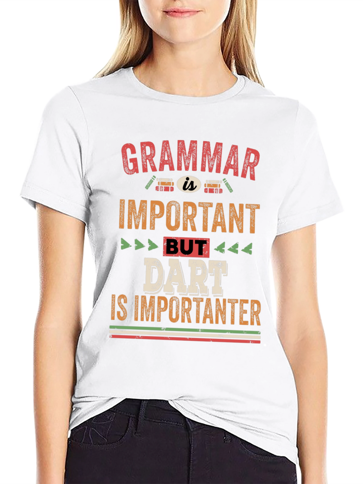 Grammar vs Darts T-Shirt - Funny Dart Player Tee