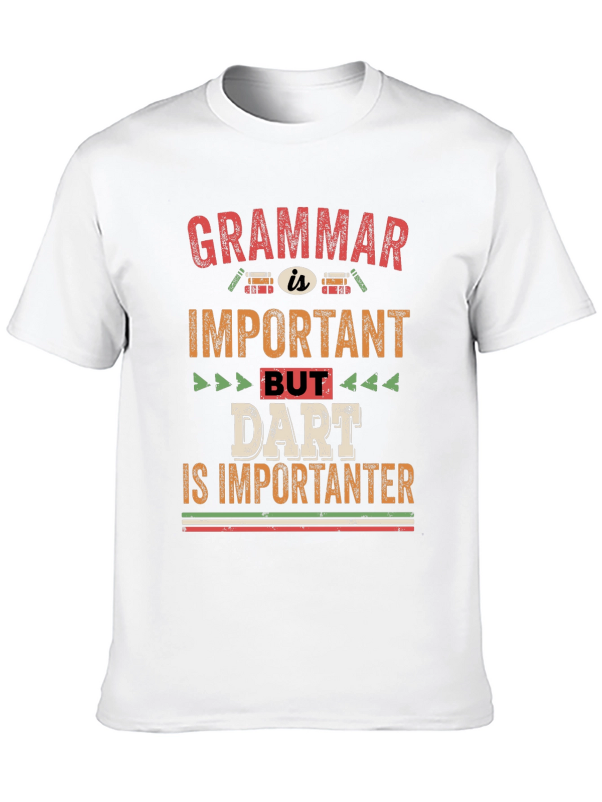 Grammar vs Darts T-Shirt - Funny Dart Player Tee