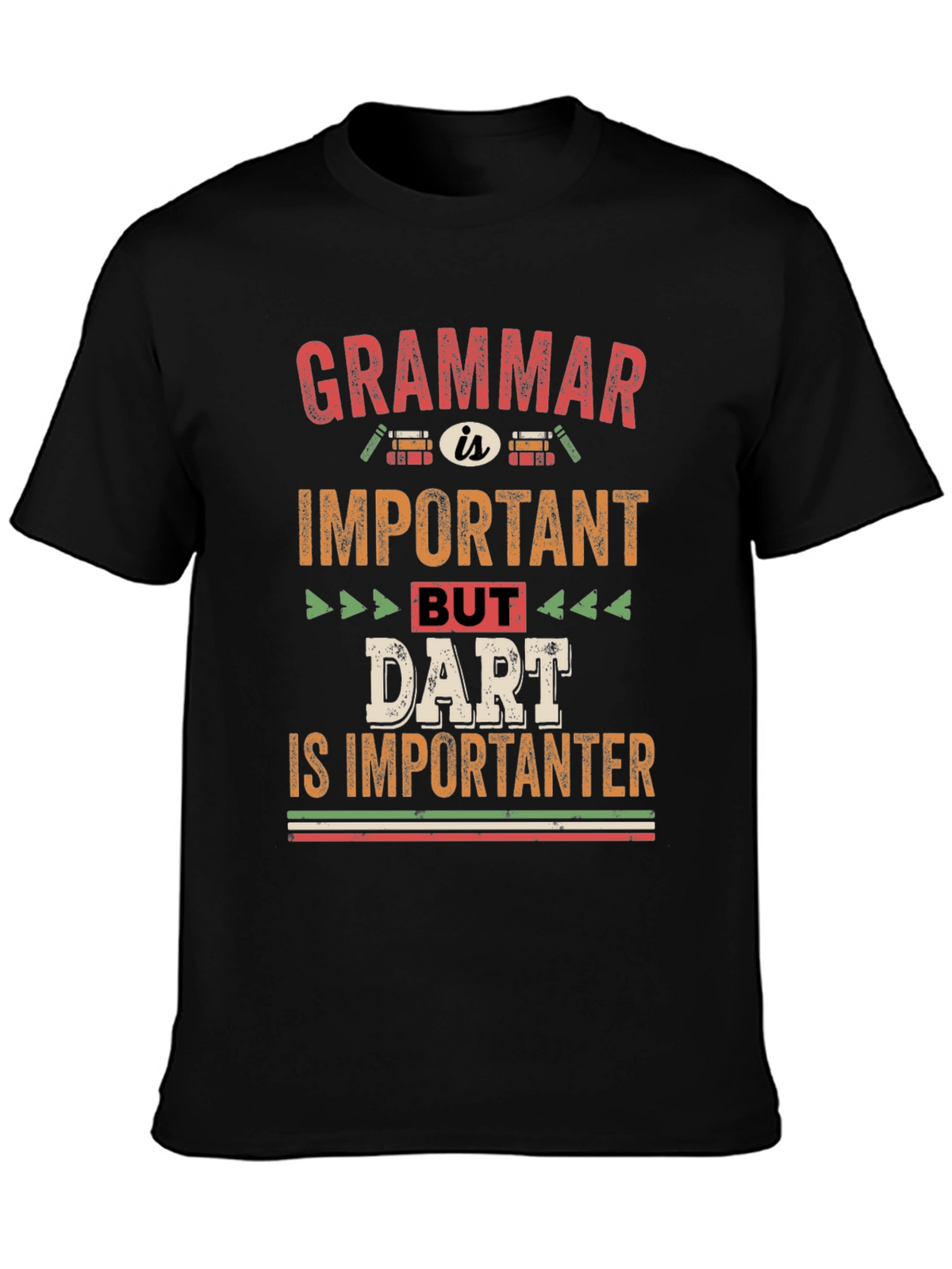 Grammar vs Darts T-Shirt - Funny Dart Player Tee