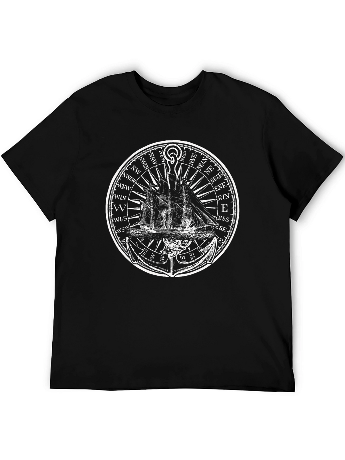 Nautical Ship Compass Graphic T-Shirt