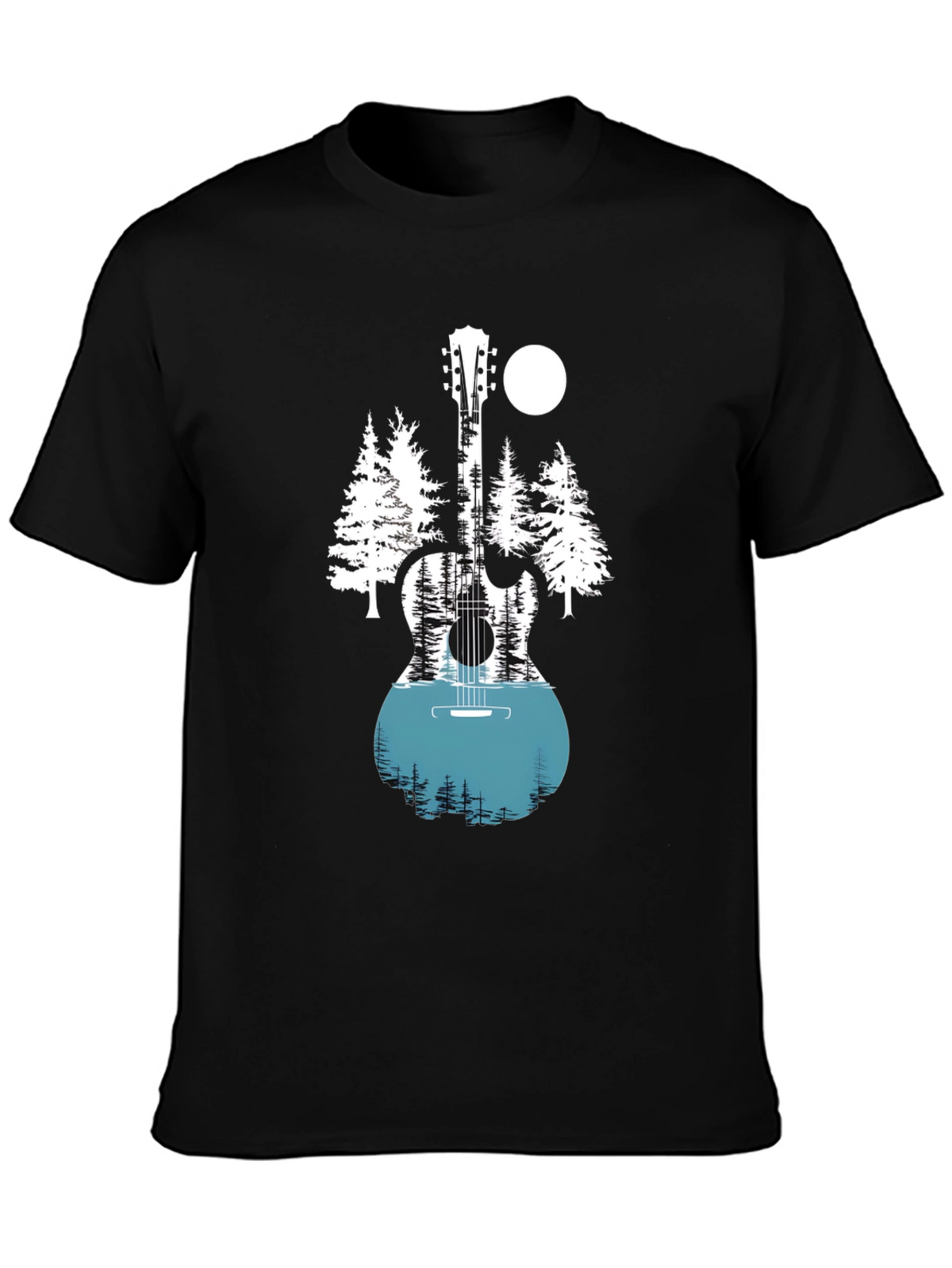Nature Guitar Graphic Tee - Black