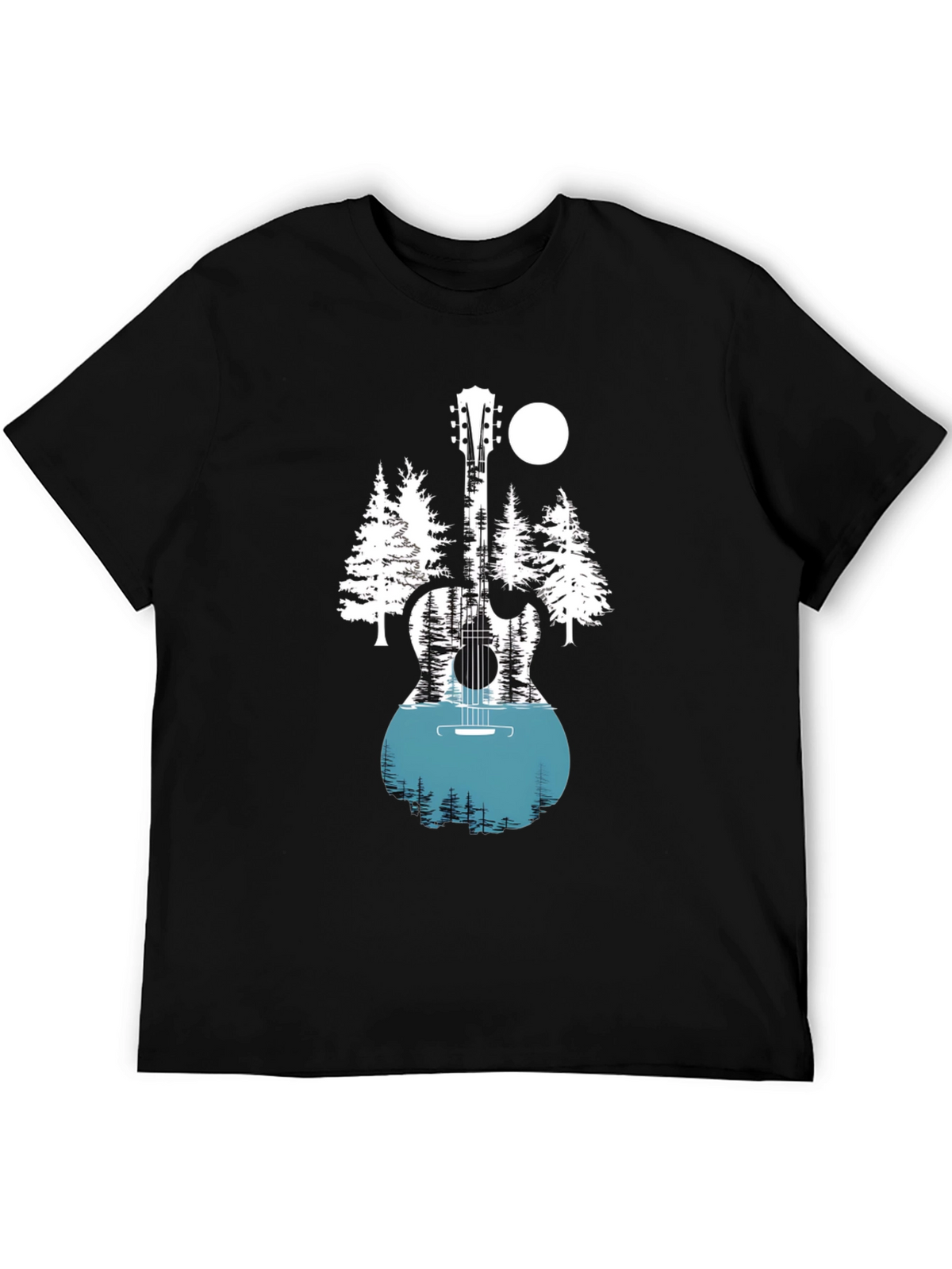 Nature Guitar Graphic Tee - Black