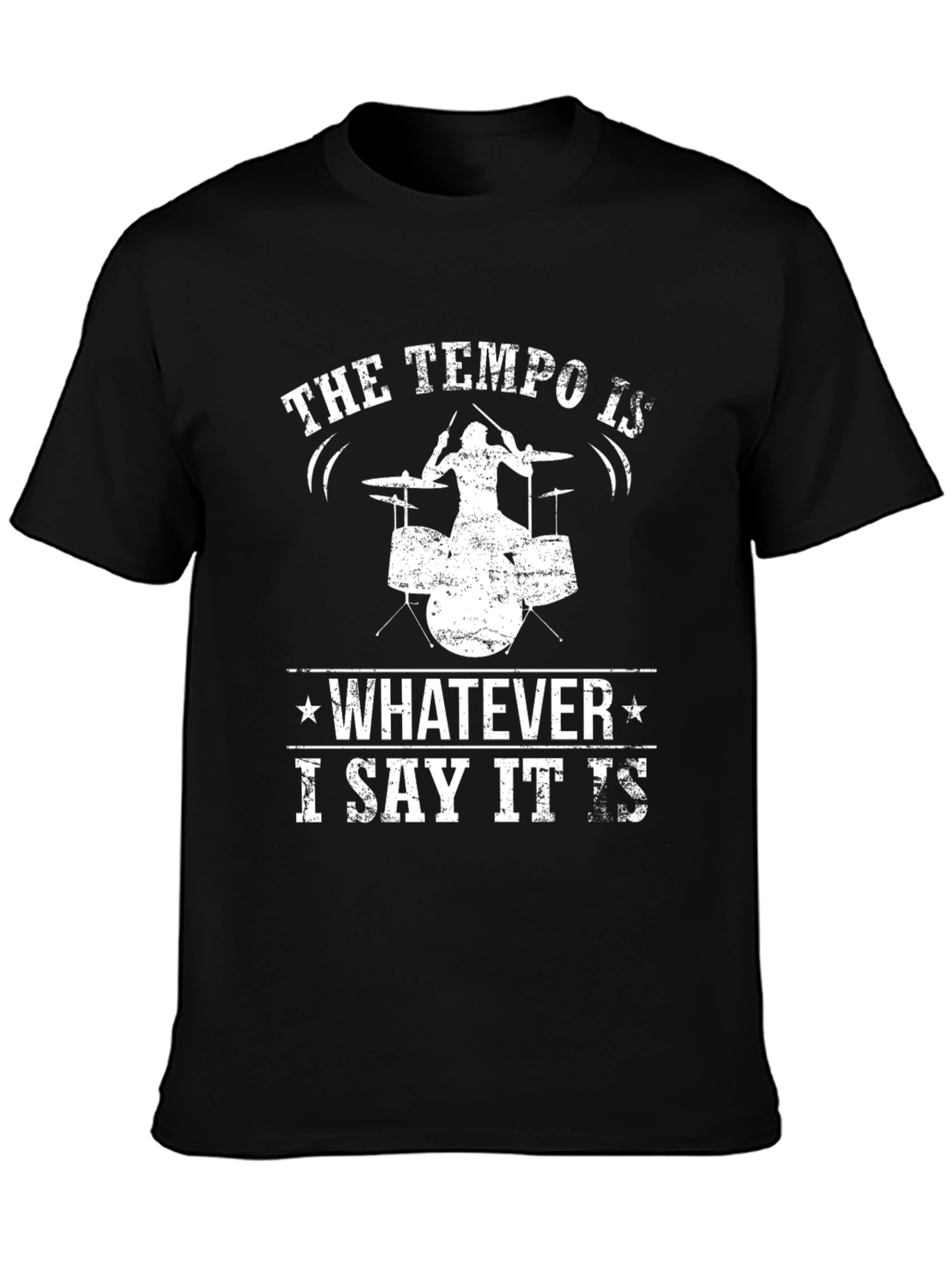 Tempo Drummer T-Shirt - Black Cotton Tee
