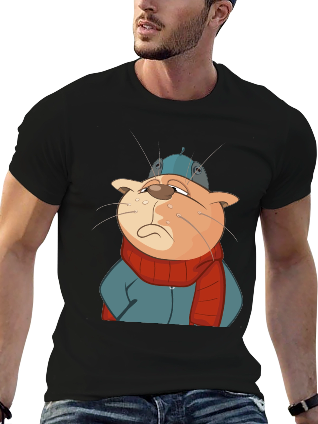Cartoon Cat T-Shirt: Wearable Art!